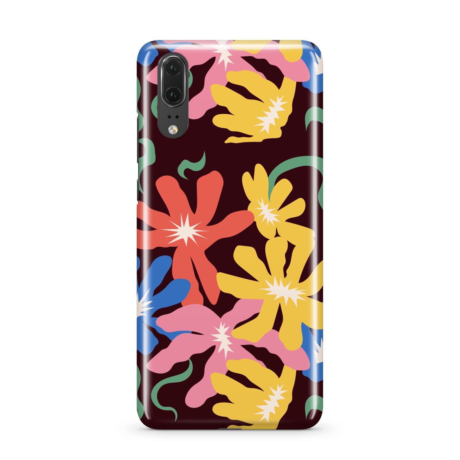 Abstract Flowers Huawei P20 Phone Case