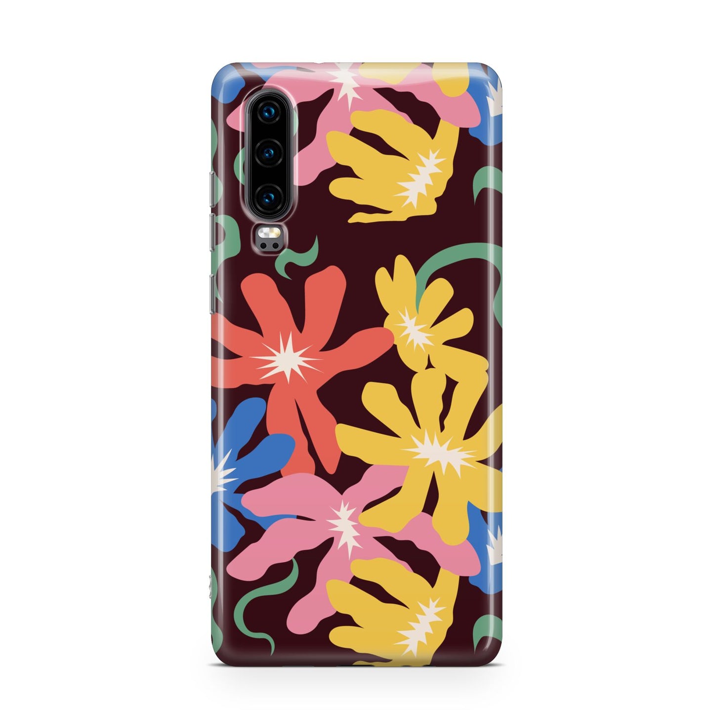 Abstract Flowers Huawei P30 Phone Case