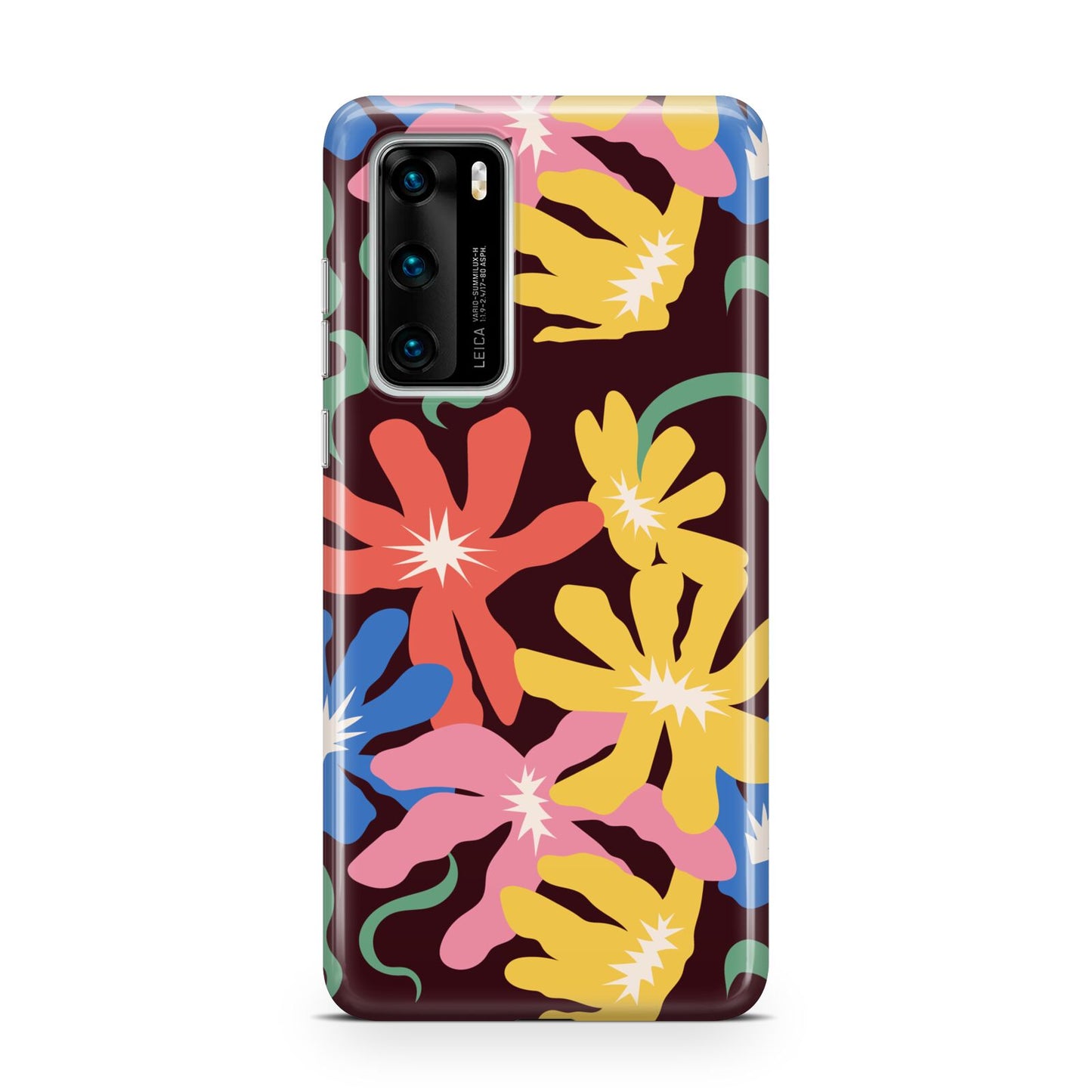 Abstract Flowers Huawei P40 Phone Case