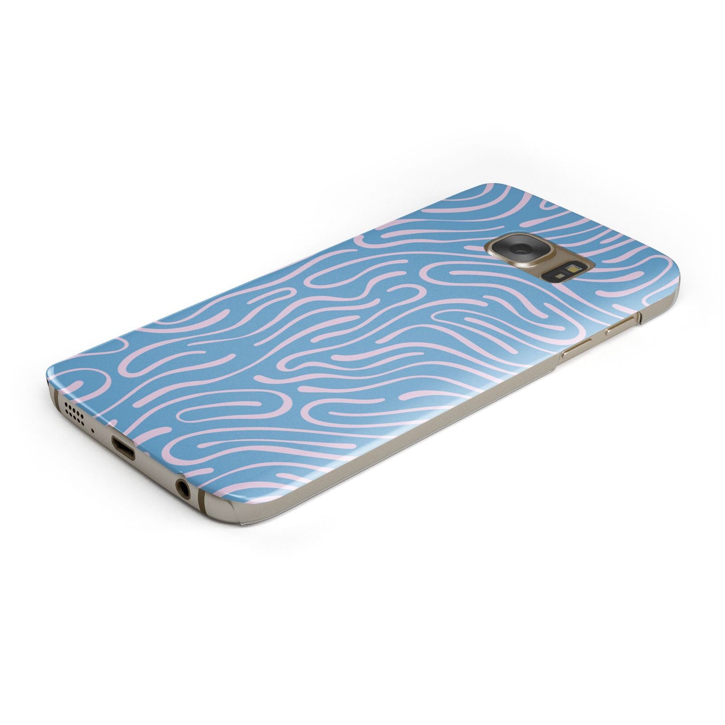 Abstract Ocean Pattern Protective Samsung Galaxy Case Angled Image