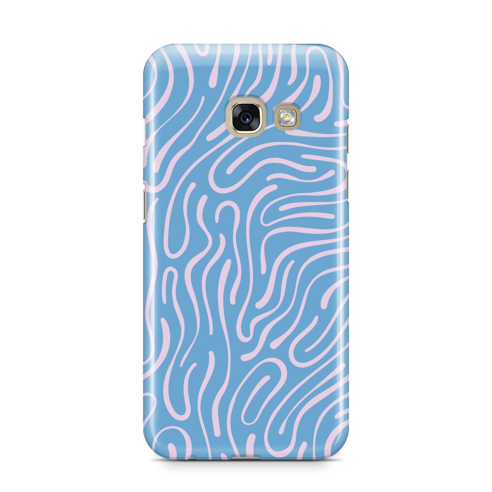 Abstract Ocean Pattern Samsung Galaxy A3 2017 Case on gold phone