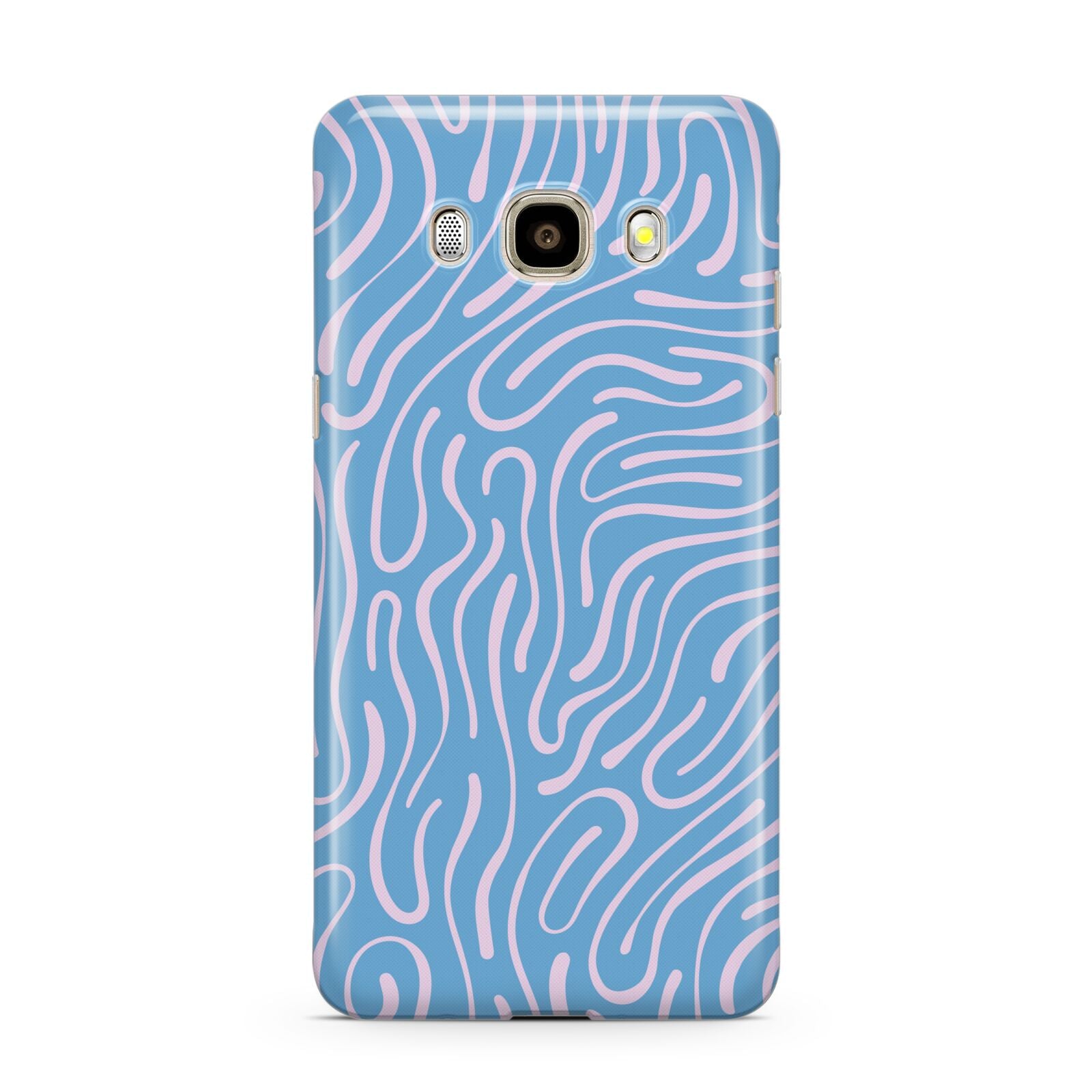 Abstract Ocean Pattern Samsung Galaxy J7 2016 Case on gold phone