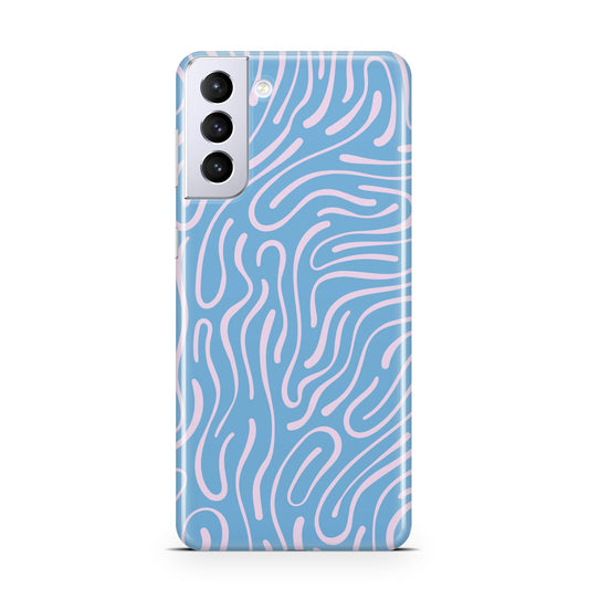 Abstract Ocean Pattern Samsung S21 Plus Phone Case