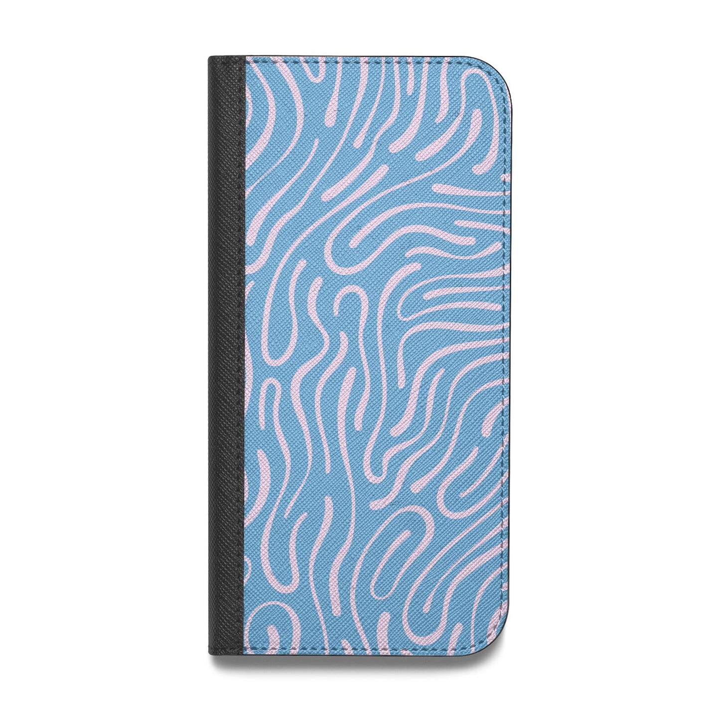 Abstract Ocean Pattern Vegan Leather Flip iPhone Case