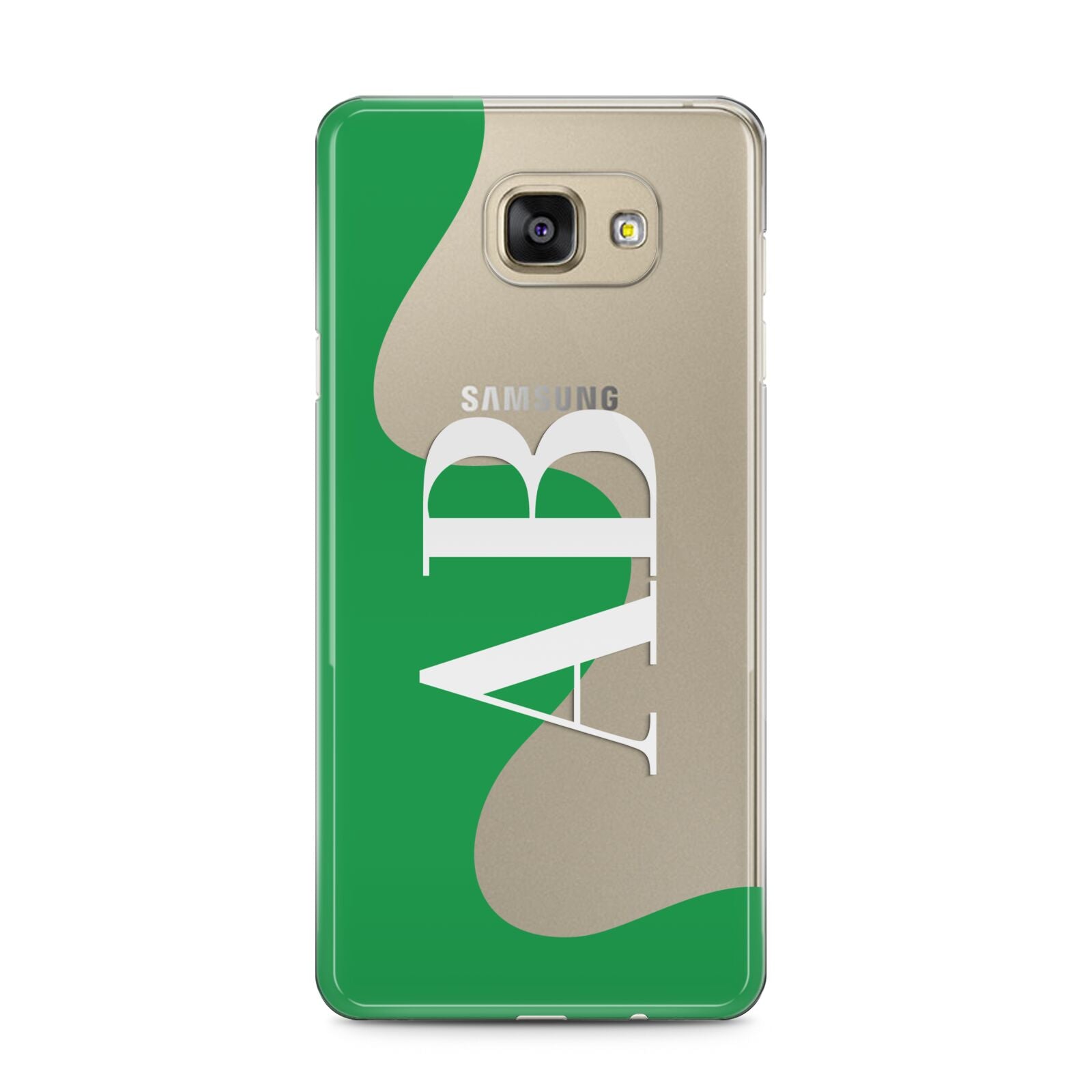 Abstract Personalised Initials Samsung Galaxy A5 2016 Case on gold phone