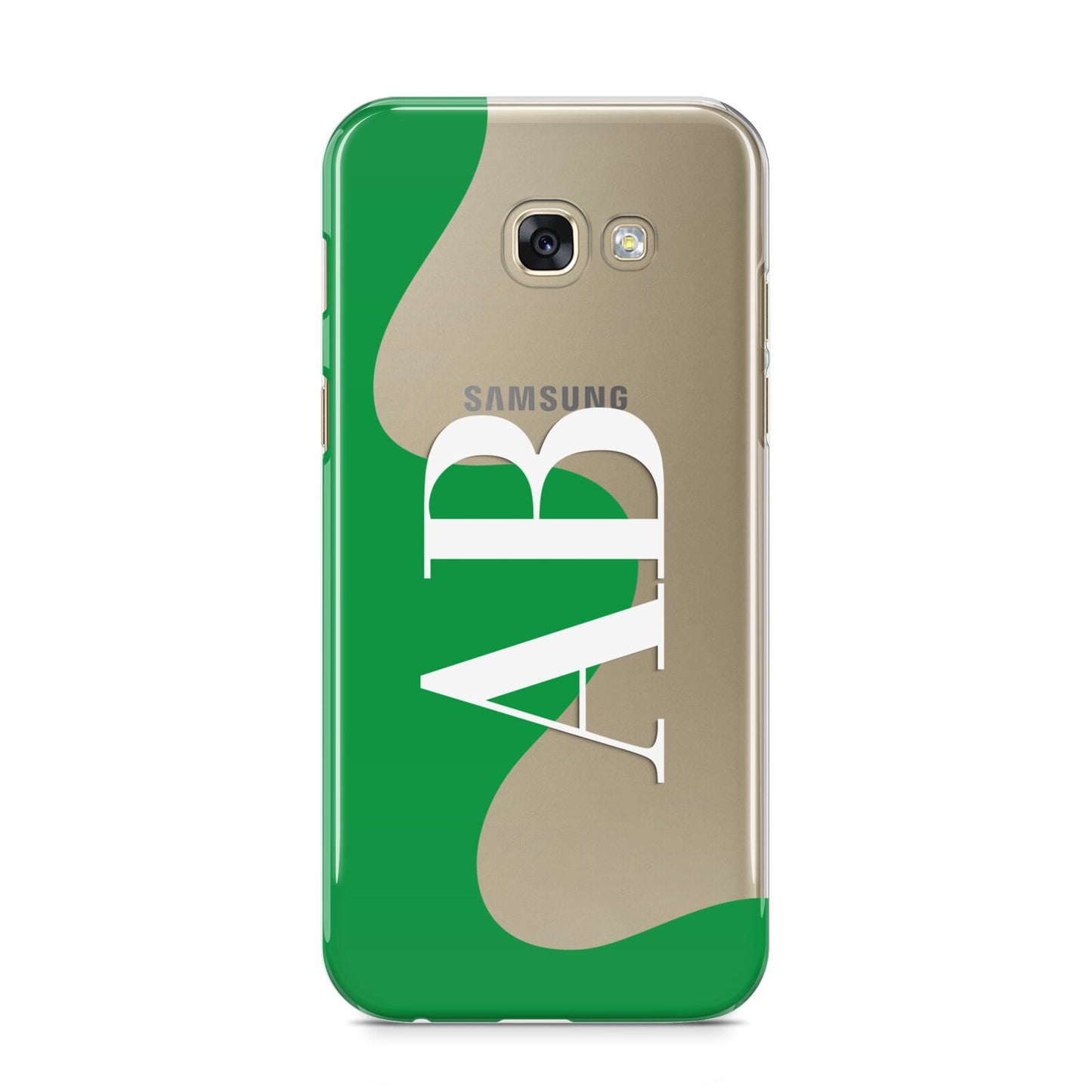 Abstract Personalised Initials Samsung Galaxy A5 2017 Case on gold phone