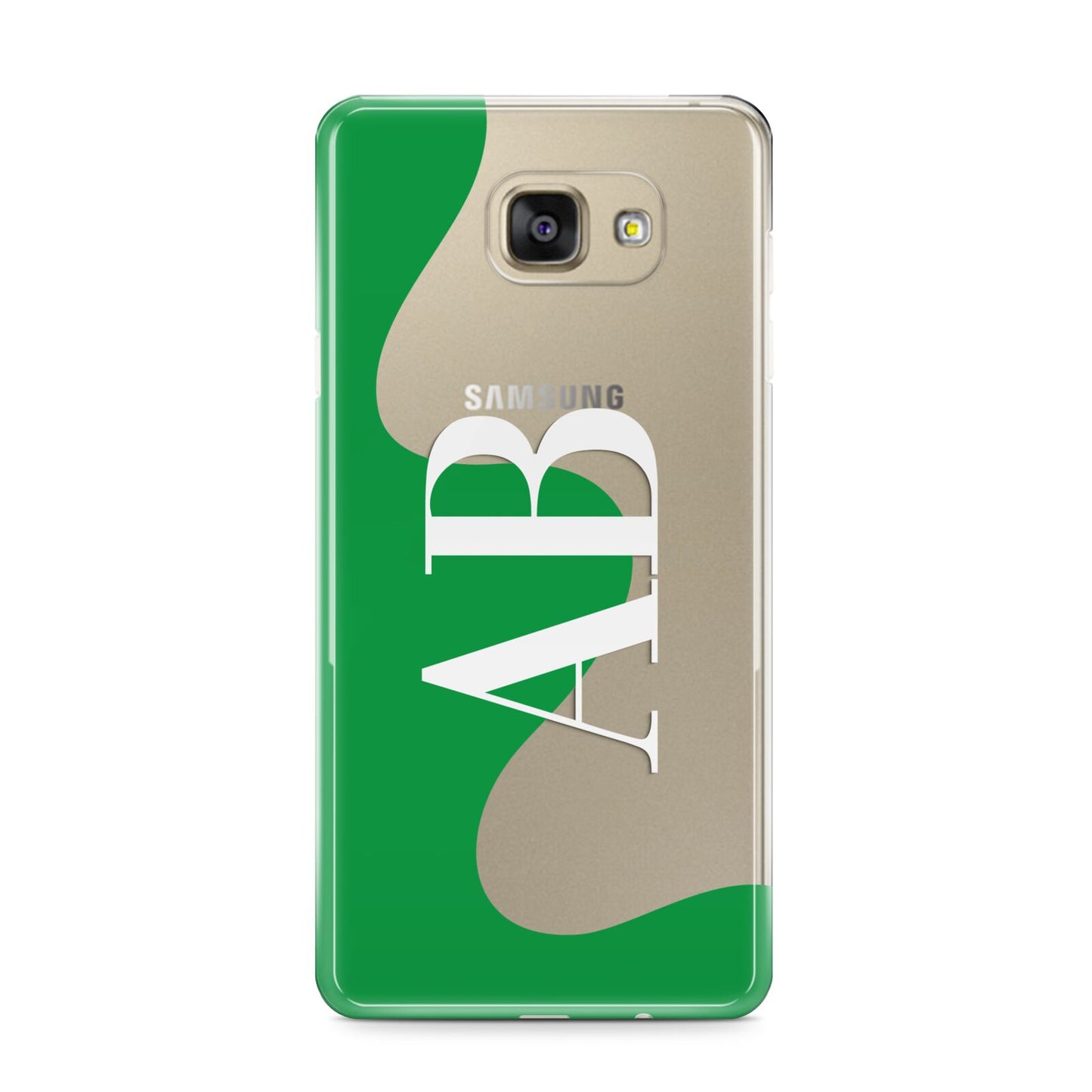 Abstract Personalised Initials Samsung Galaxy A9 2016 Case on gold phone