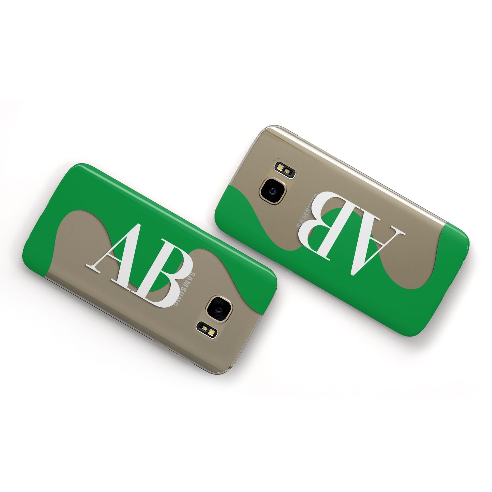 Abstract Personalised Initials Samsung Galaxy Case Flat Overview