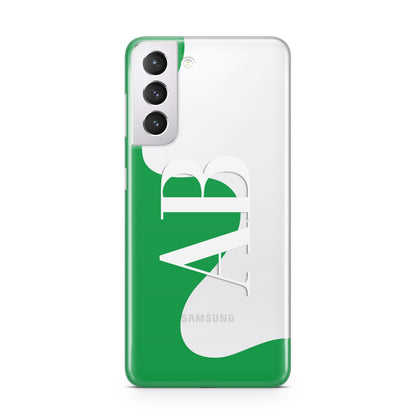 Abstract Personalised Initials Samsung S21 Case