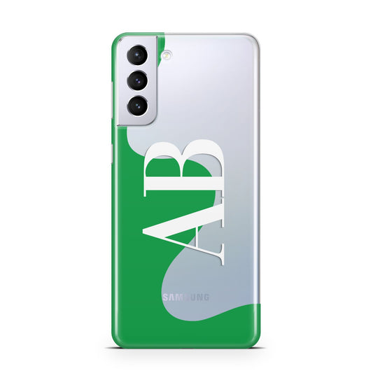 Abstract Personalised Initials Samsung S21 Plus Phone Case