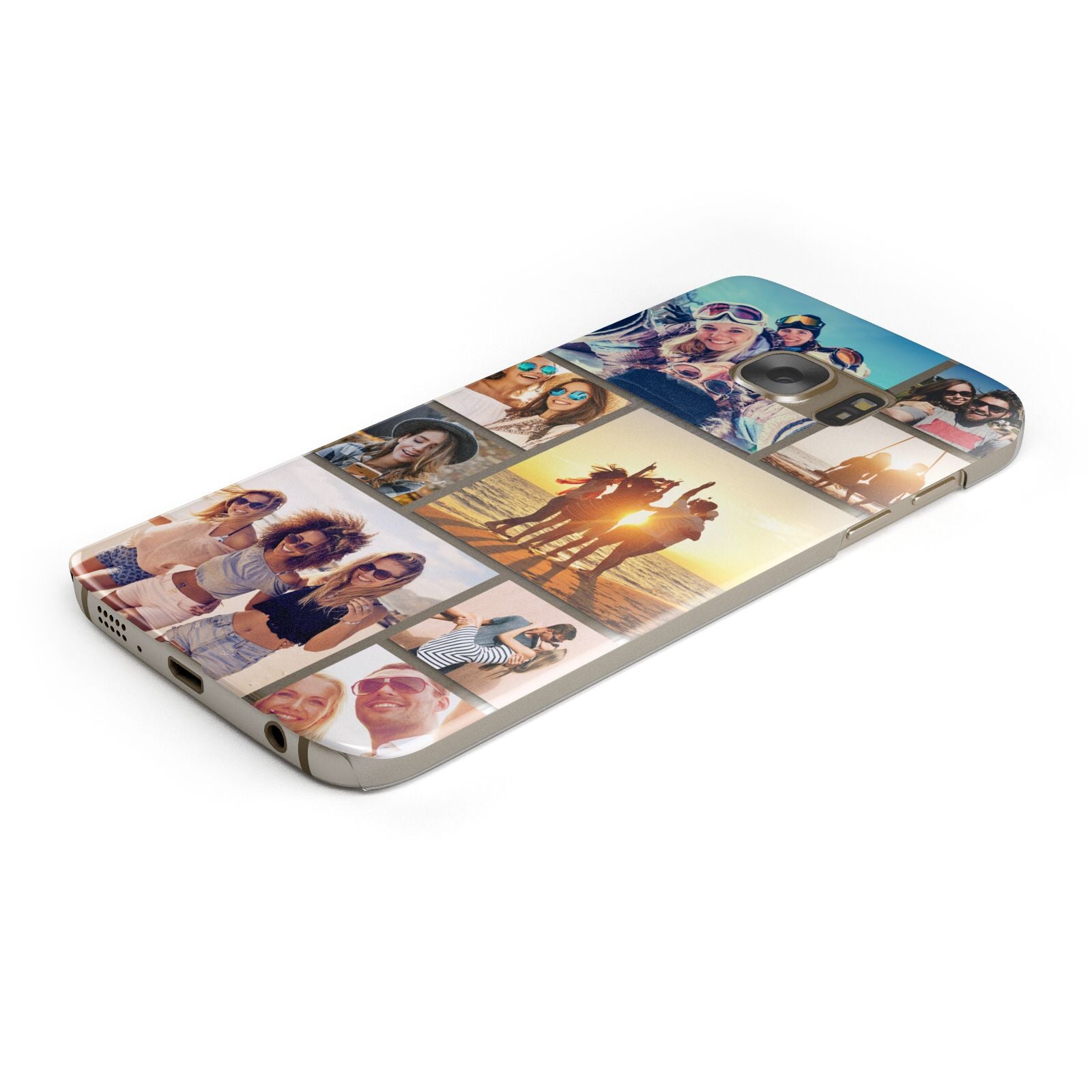 Abstract Photo Collage Upload Protective Samsung Galaxy Case Angled Image