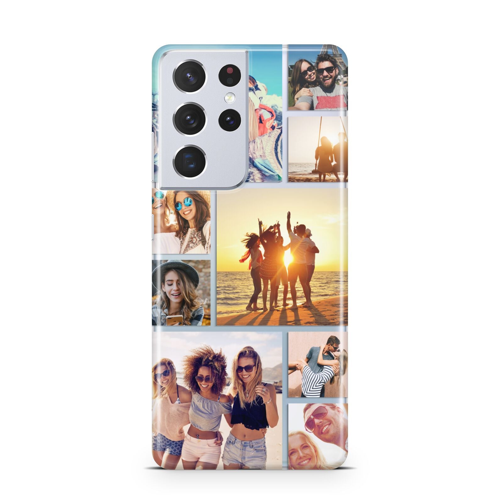 Abstract Photo Collage Upload Samsung S21 Ultra Case