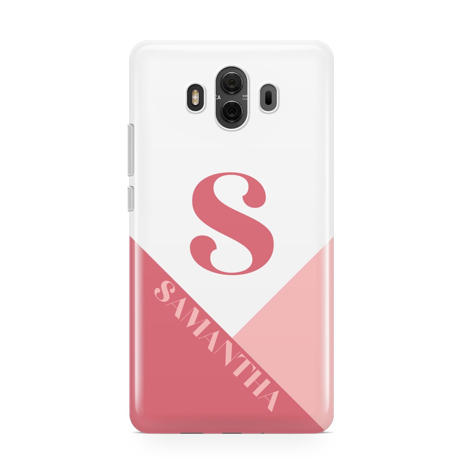 Abstract Pink Initial with Name Huawei Mate 10 Protective Phone Case