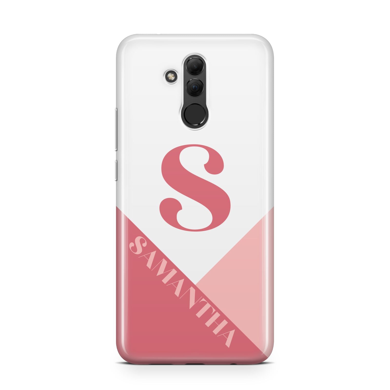 Abstract Pink Initial with Name Huawei Mate 20 Lite