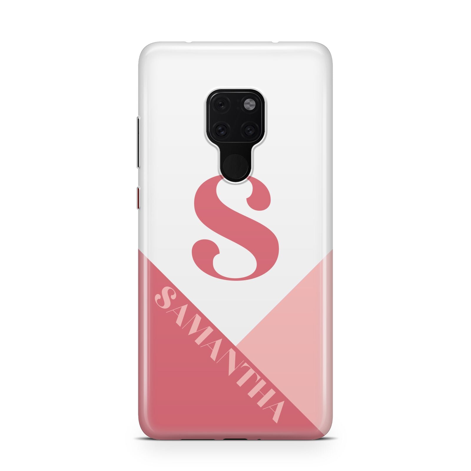 Abstract Pink Initial with Name Huawei Mate 20 Phone Case