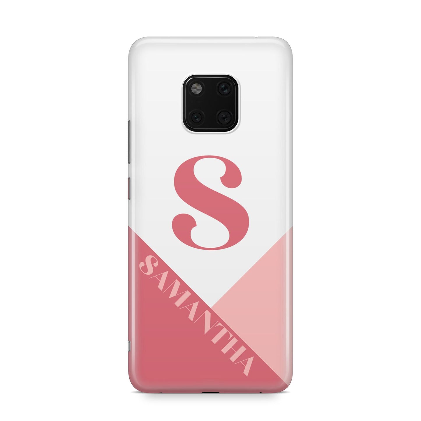 Abstract Pink Initial with Name Huawei Mate 20 Pro Phone Case