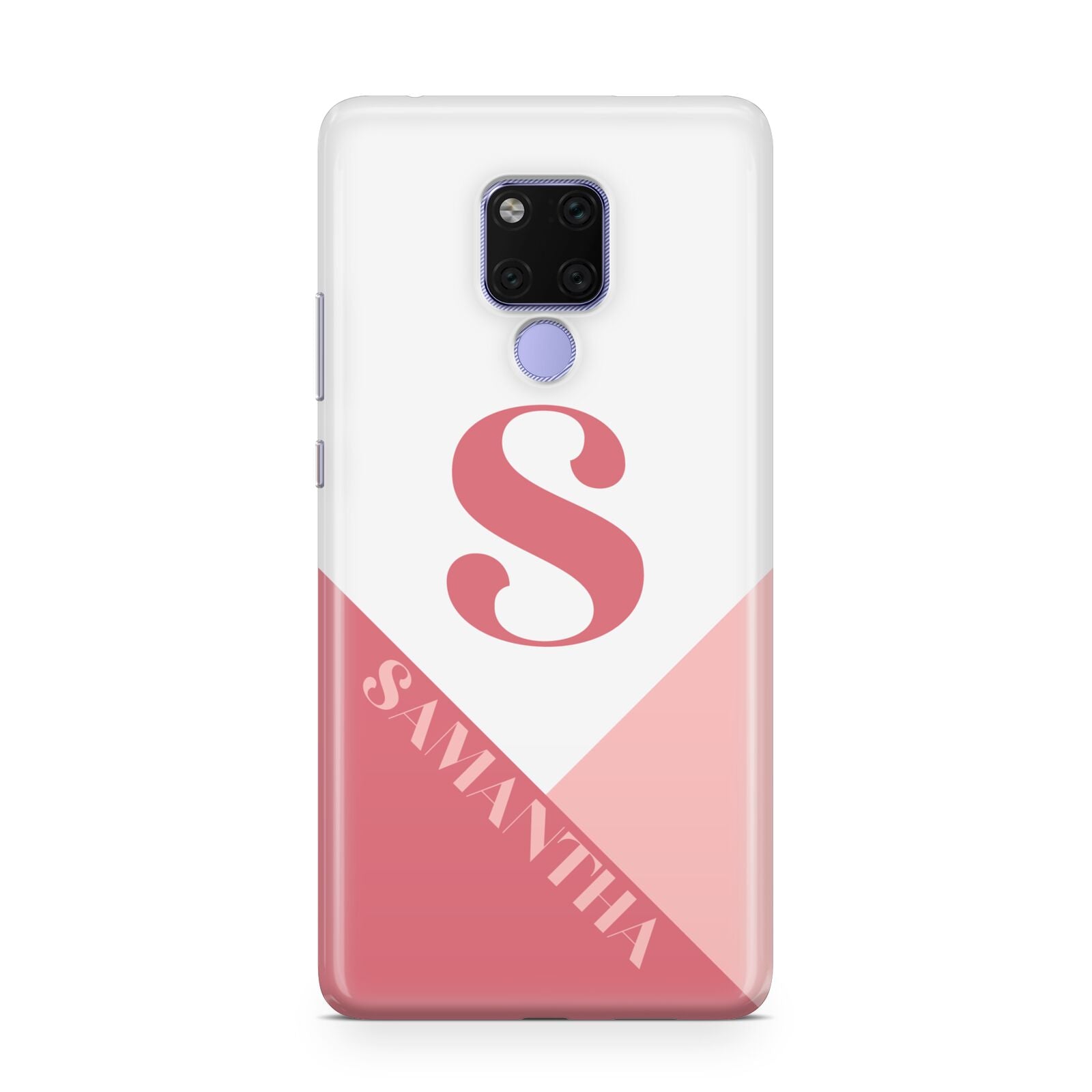 Abstract Pink Initial with Name Huawei Mate 20X Phone Case