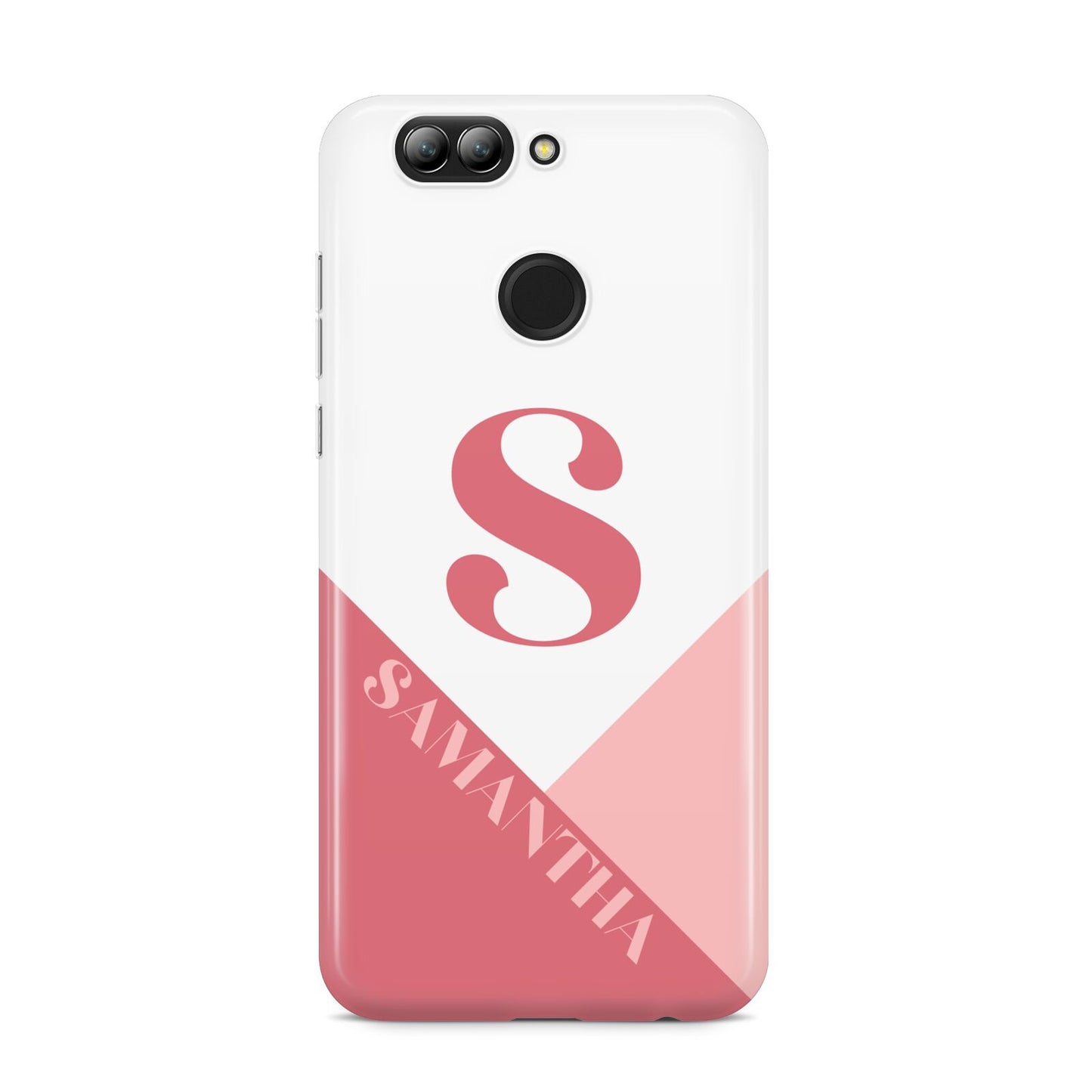 Abstract Pink Initial with Name Huawei Nova 2s Phone Case