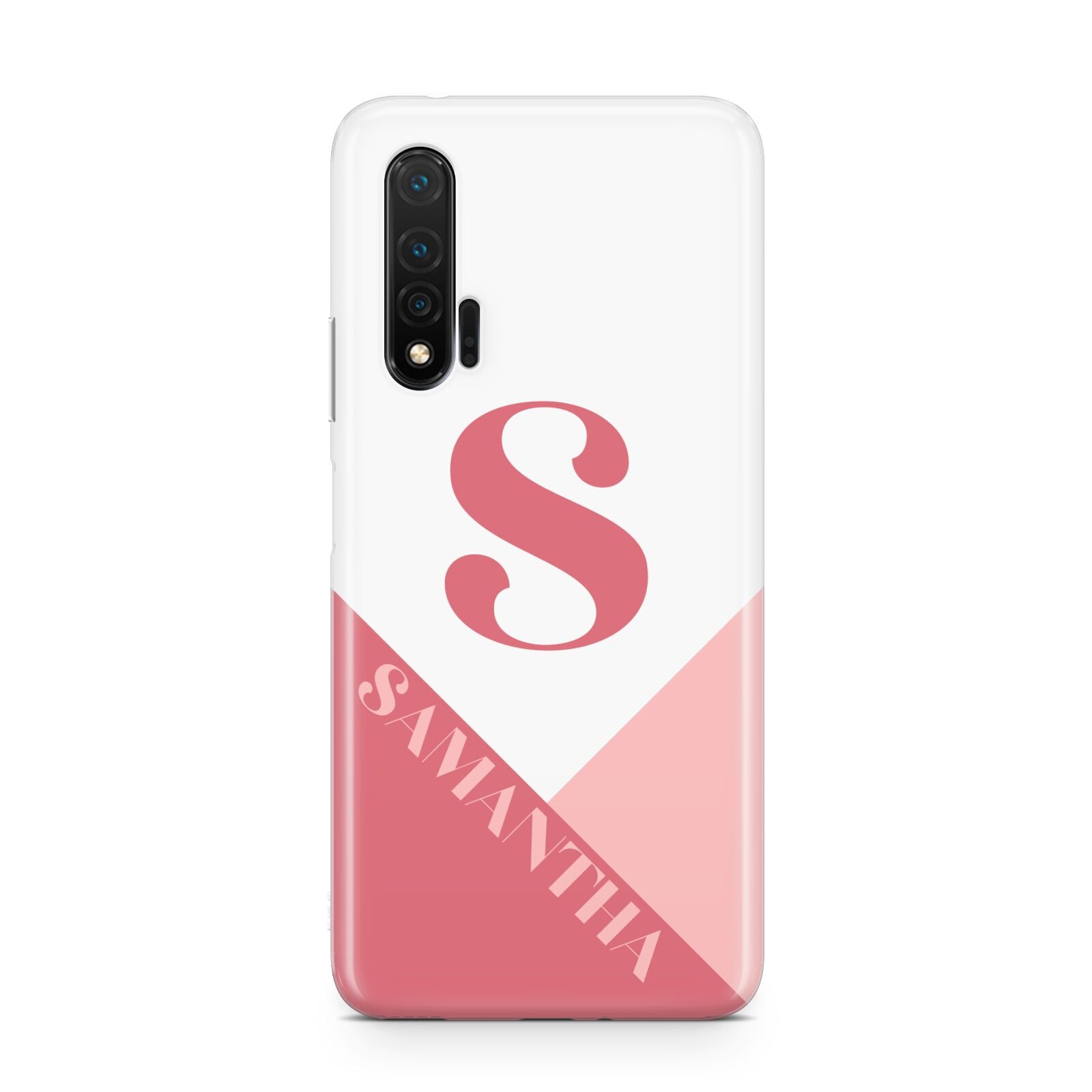 Abstract Pink Initial with Name Huawei Nova 6 Phone Case