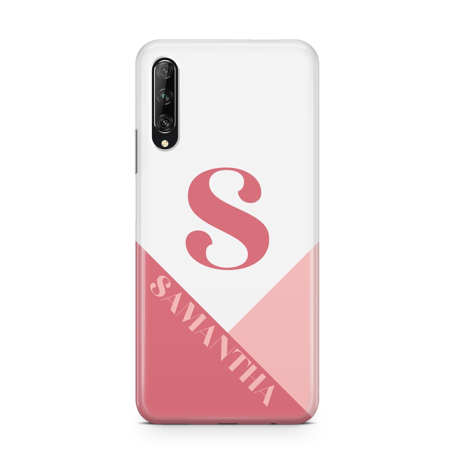 Abstract Pink Initial with Name Huawei P Smart Pro 2019