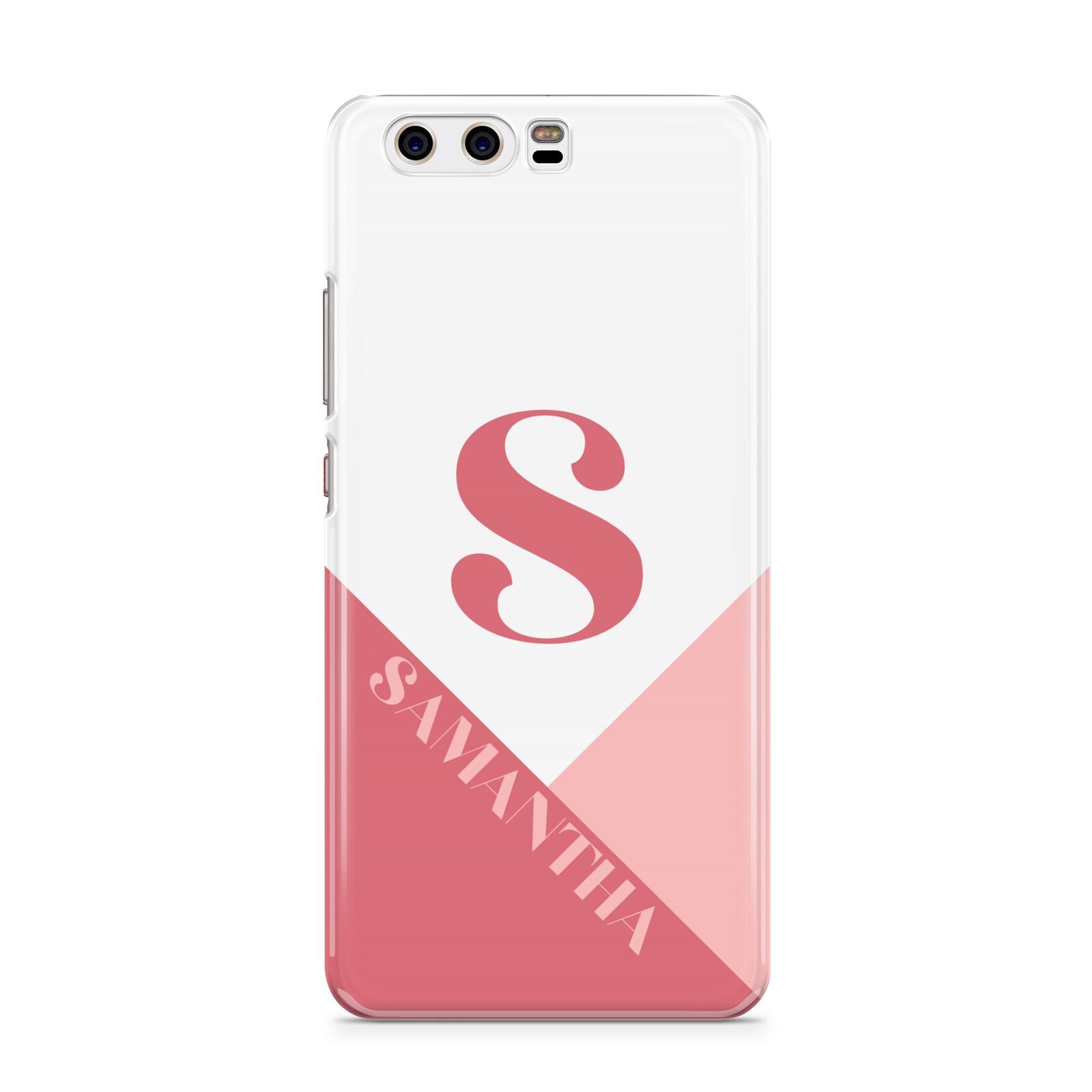 Abstract Pink Initial with Name Huawei P10 Phone Case