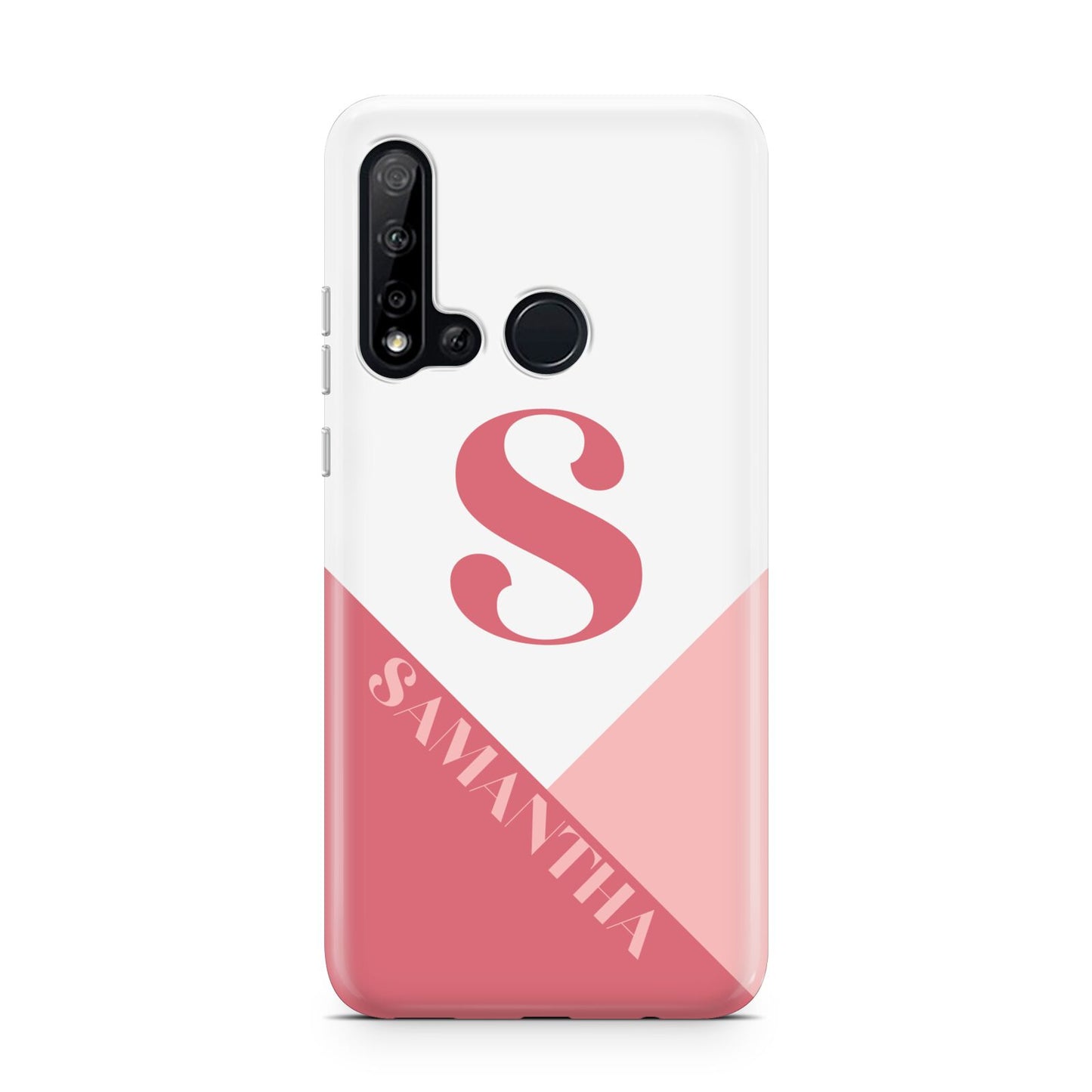 Abstract Pink Initial with Name Huawei P20 Lite 5G Phone Case