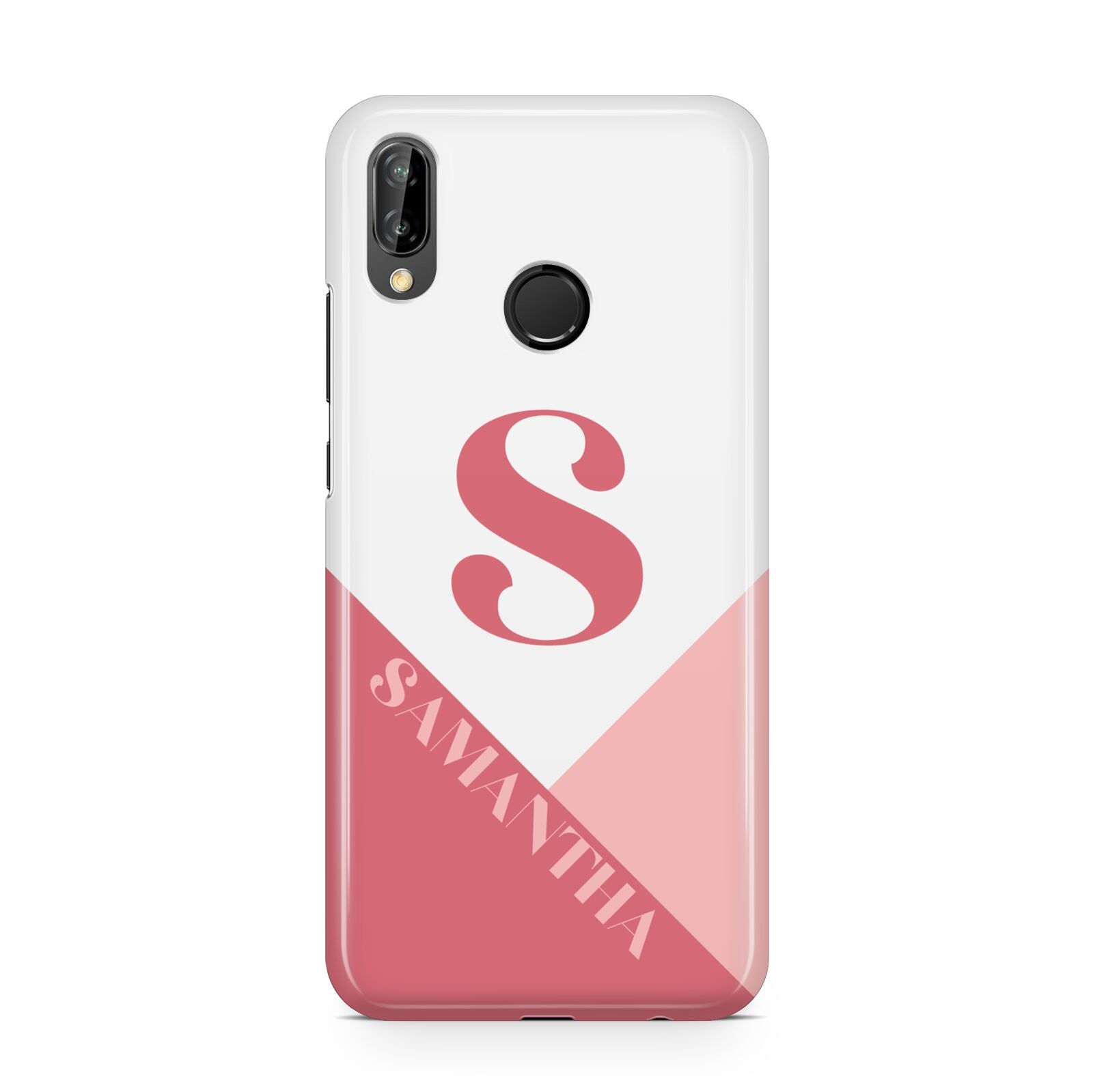 Abstract Pink Initial with Name Huawei P20 Lite Phone Case