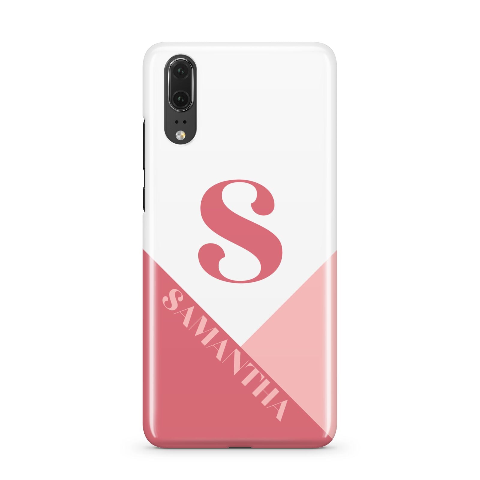 Abstract Pink Initial with Name Huawei P20 Phone Case