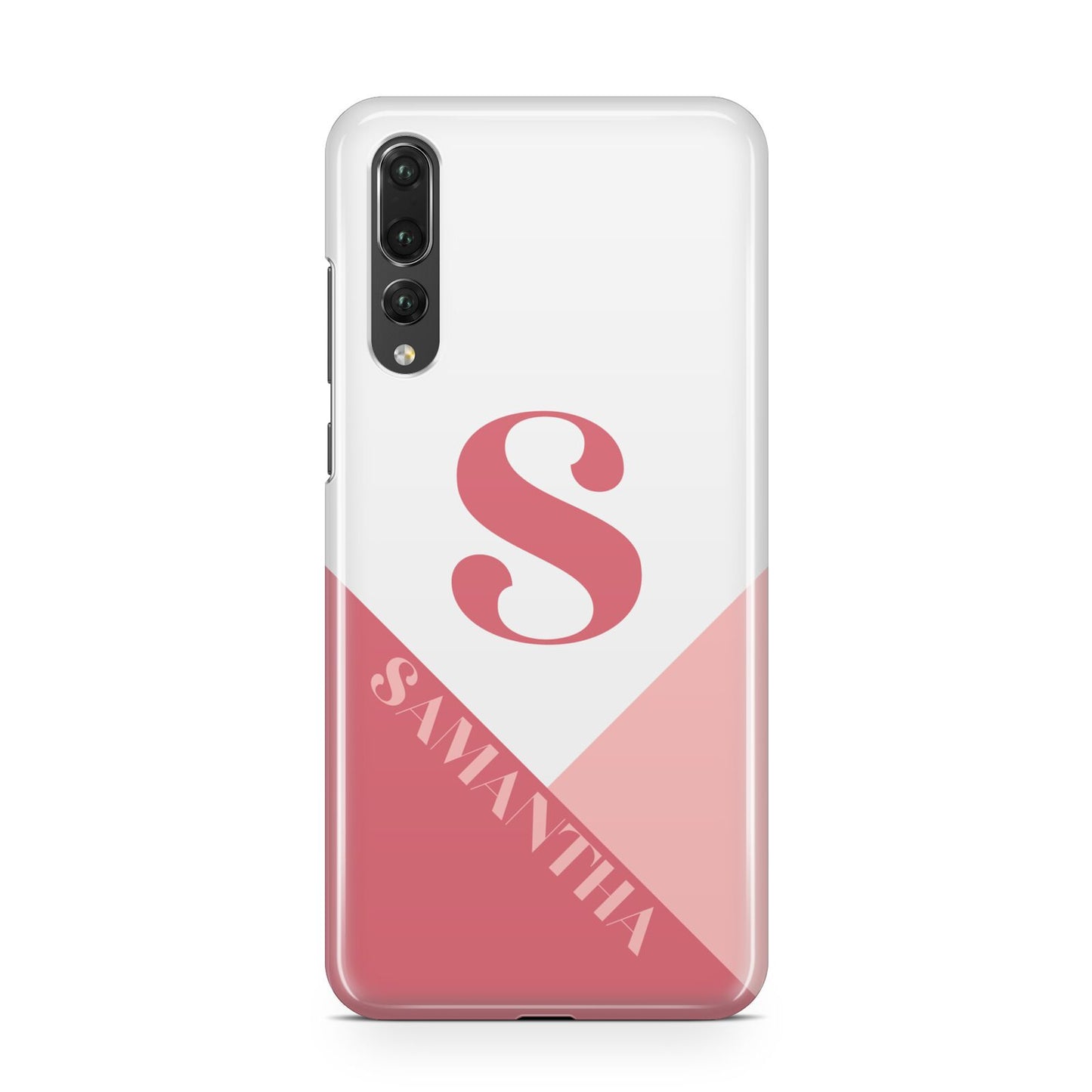 Abstract Pink Initial with Name Huawei P20 Pro Phone Case