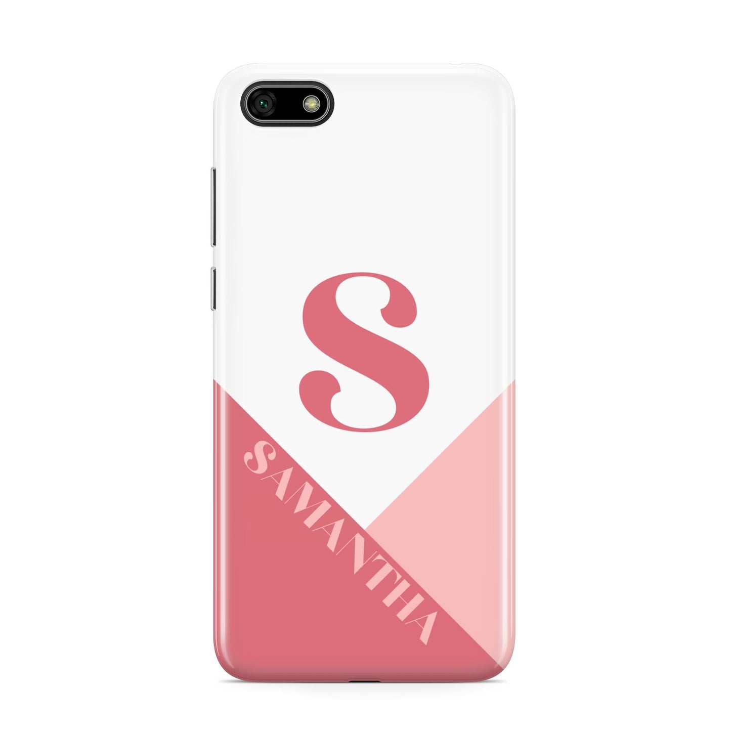 Abstract Pink Initial with Name Huawei Y5 Prime 2018 Phone Case