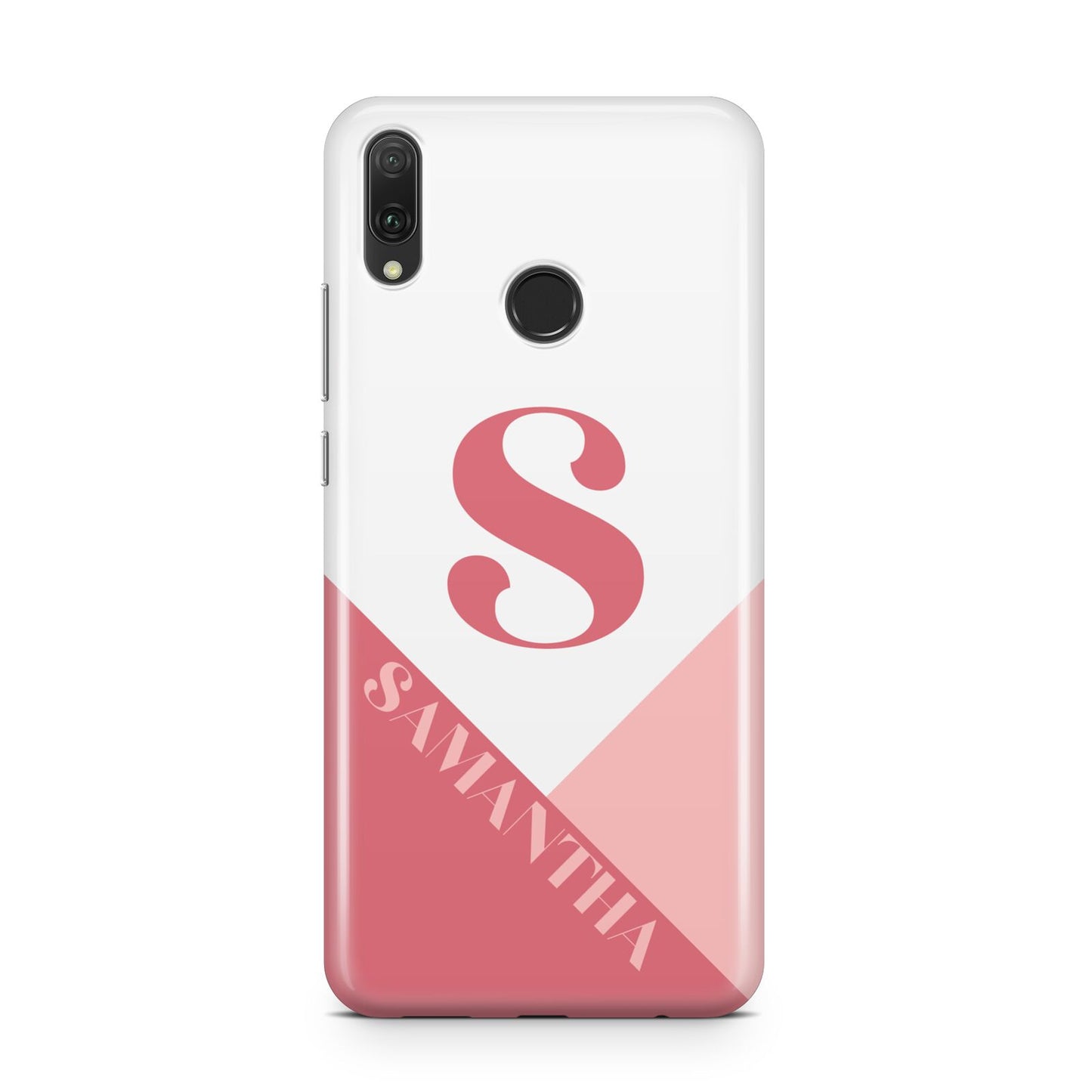 Abstract Pink Initial with Name Huawei Y9 2019