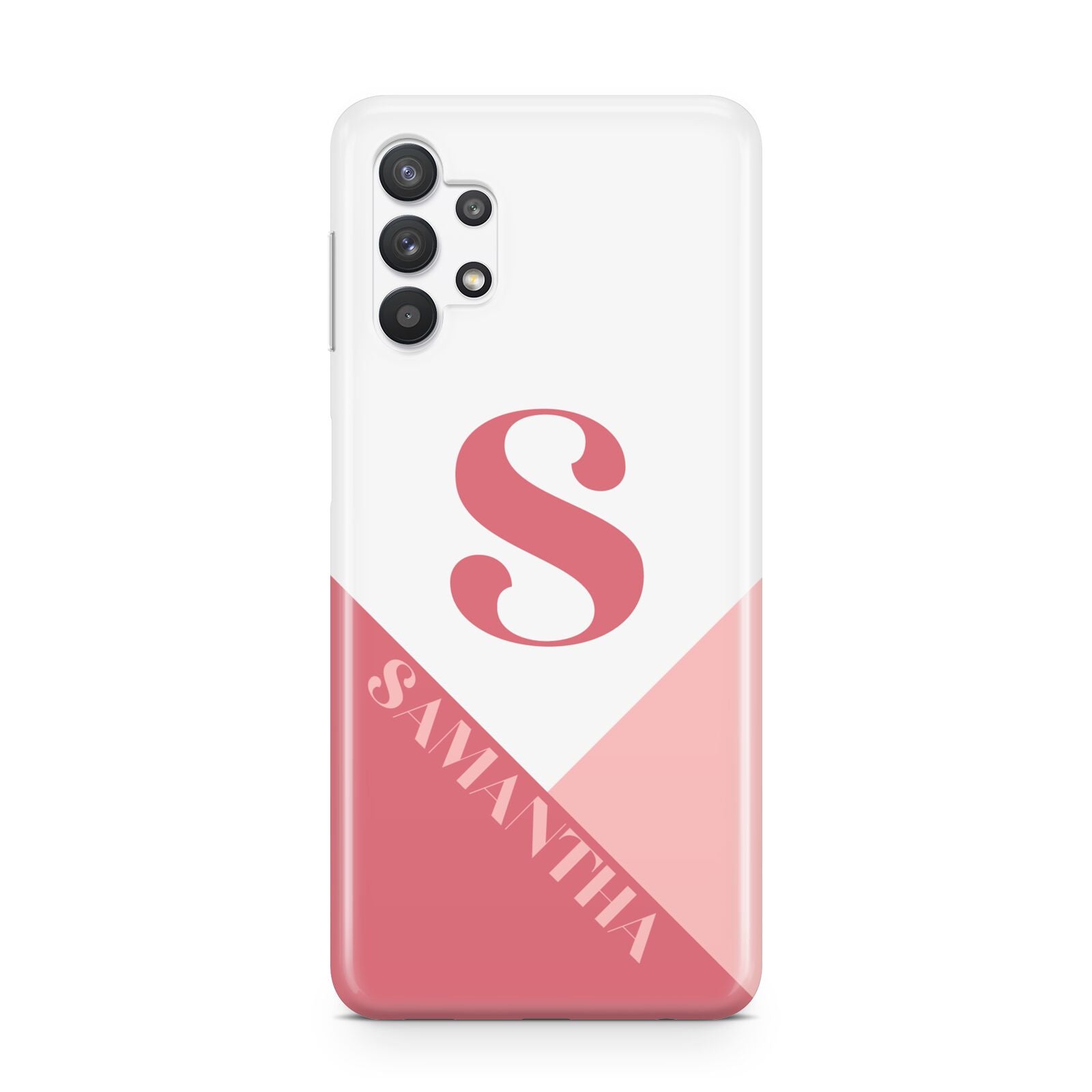 Abstract Pink Initial with Name Samsung A32 5G Case