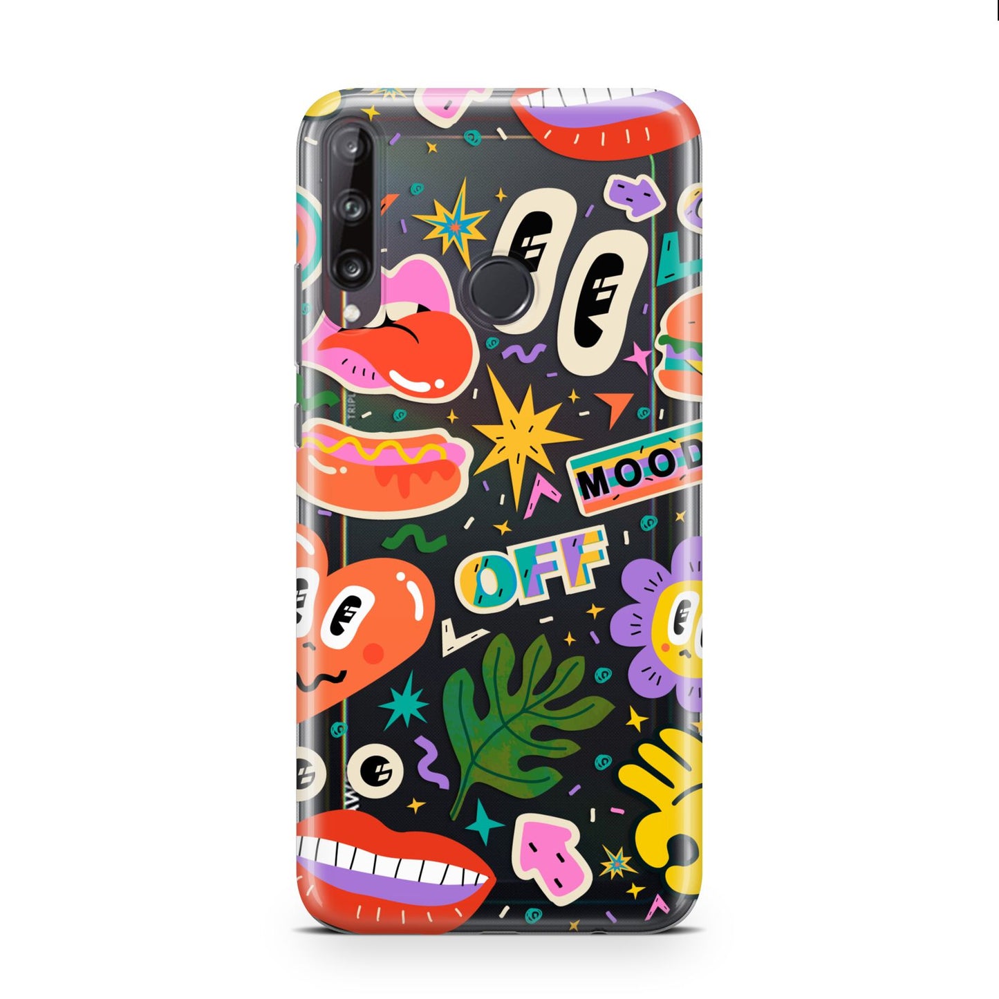 Abstract Shape Sticker Huawei P40 Lite E Phone Case