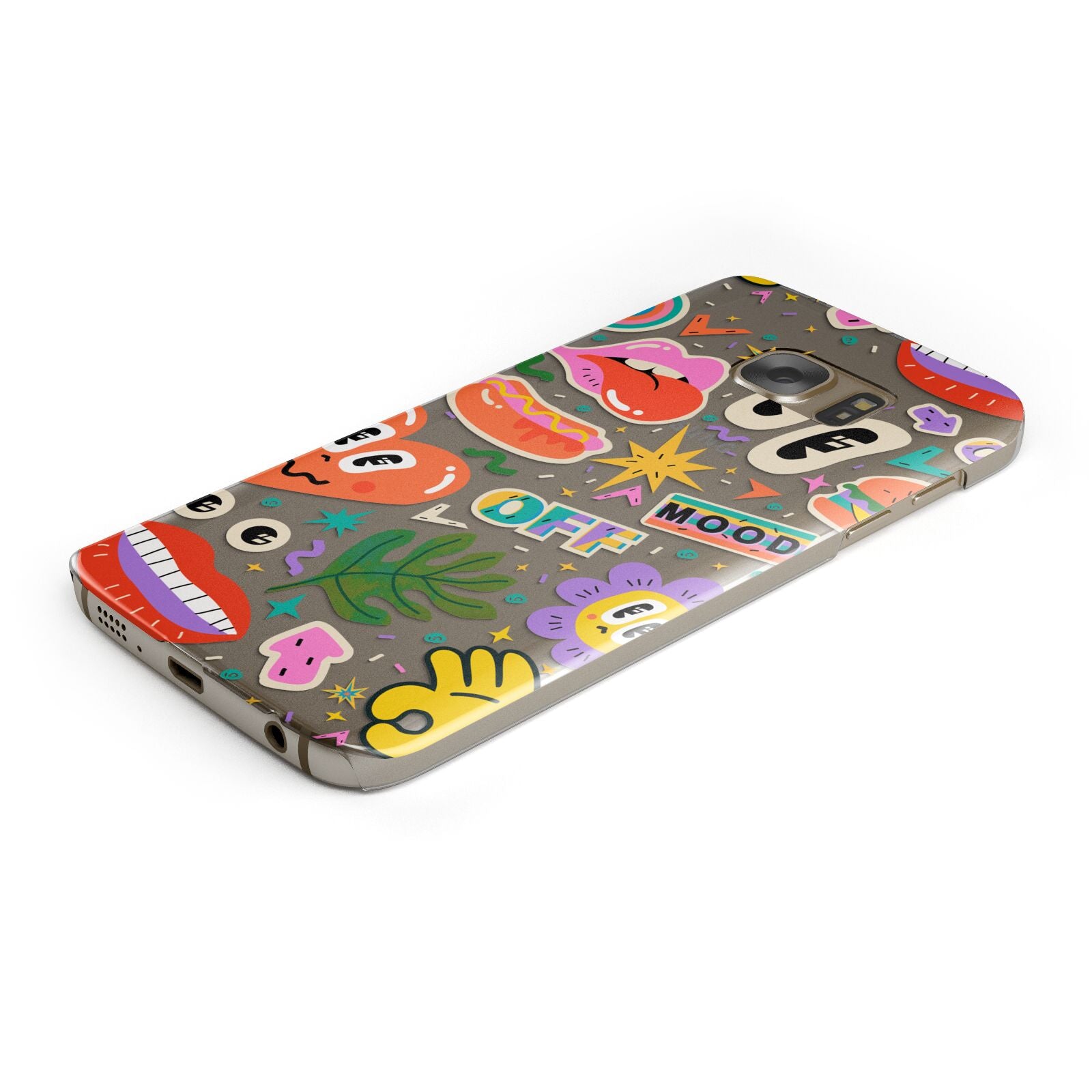 Abstract Shape Sticker Samsung Galaxy Case Bottom Cutout