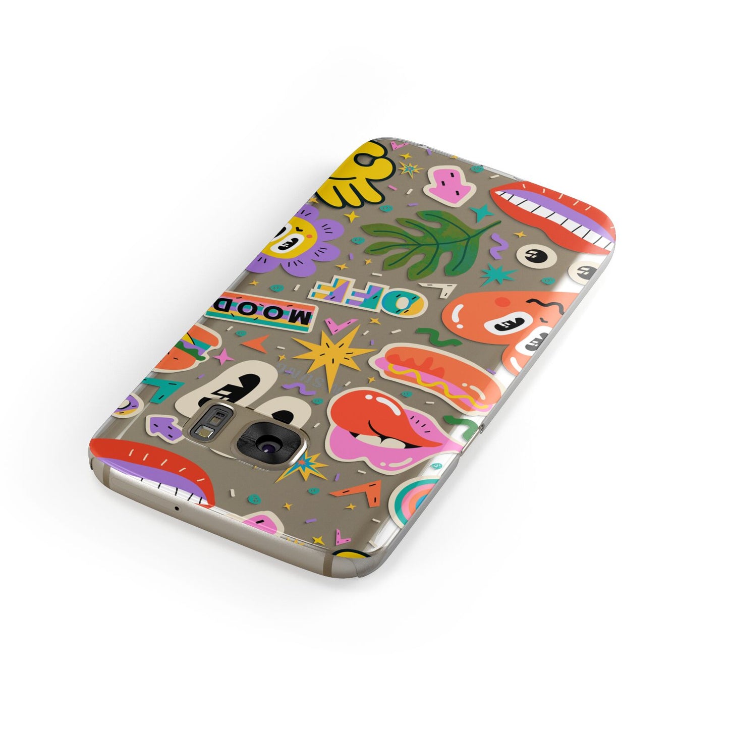 Abstract Shape Sticker Samsung Galaxy Case Front Close Up