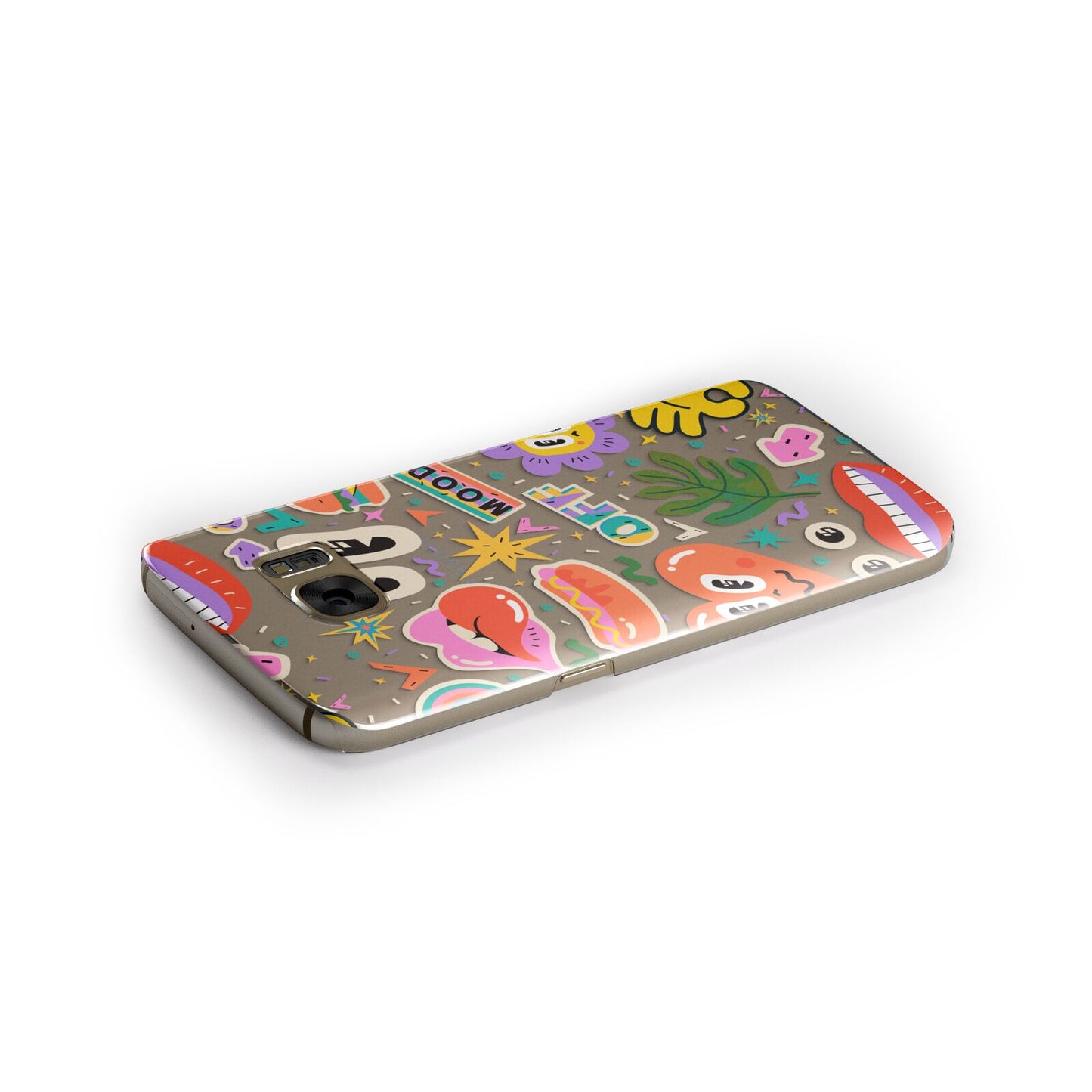 Abstract Shape Sticker Samsung Galaxy Case Side Close Up