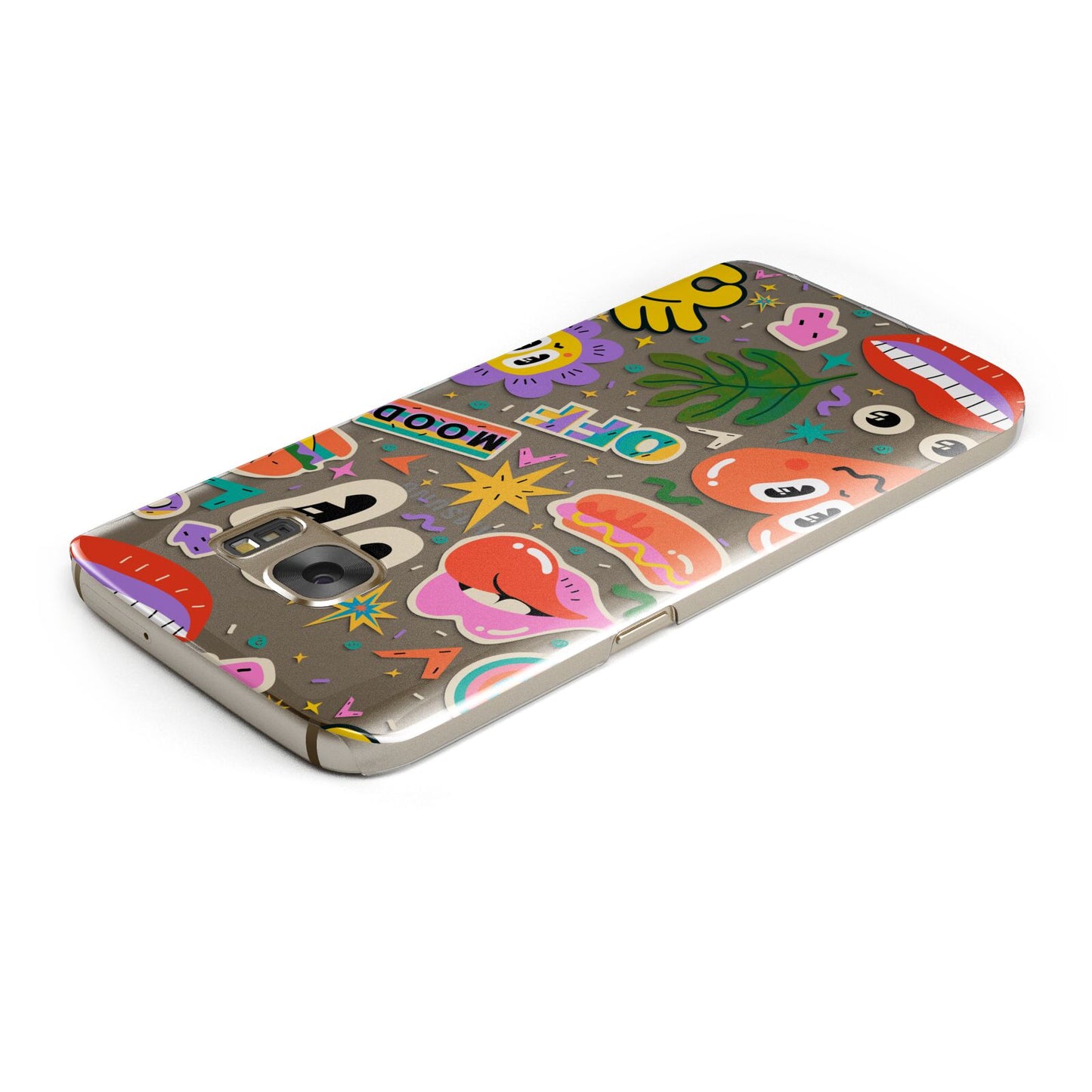 Abstract Shape Sticker Samsung Galaxy Case Top Cutout