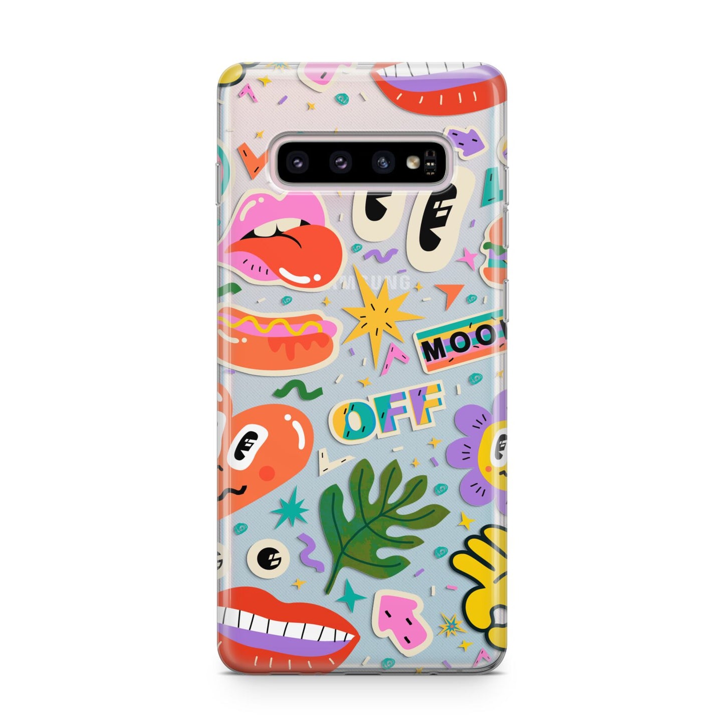 Abstract Shape Sticker Samsung Galaxy S10 Plus Case