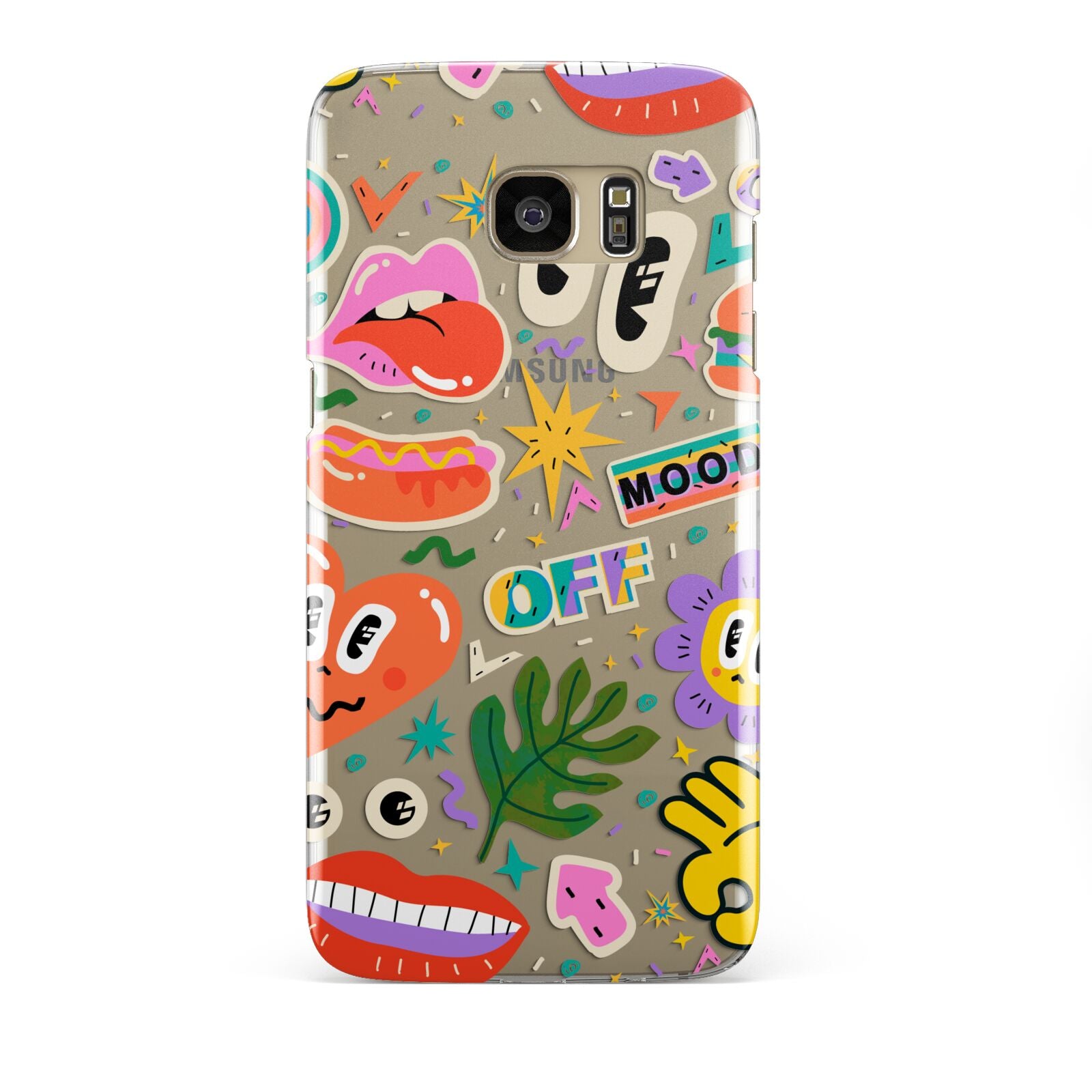 Abstract Shape Sticker Samsung Galaxy S7 Edge Case