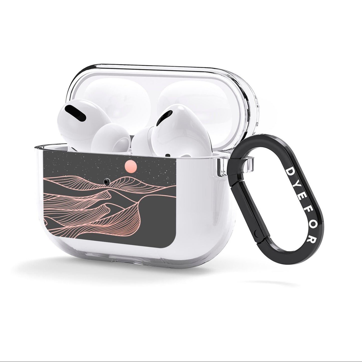 Abstract Sunset AirPods Clear Case 3rd Gen Side Image