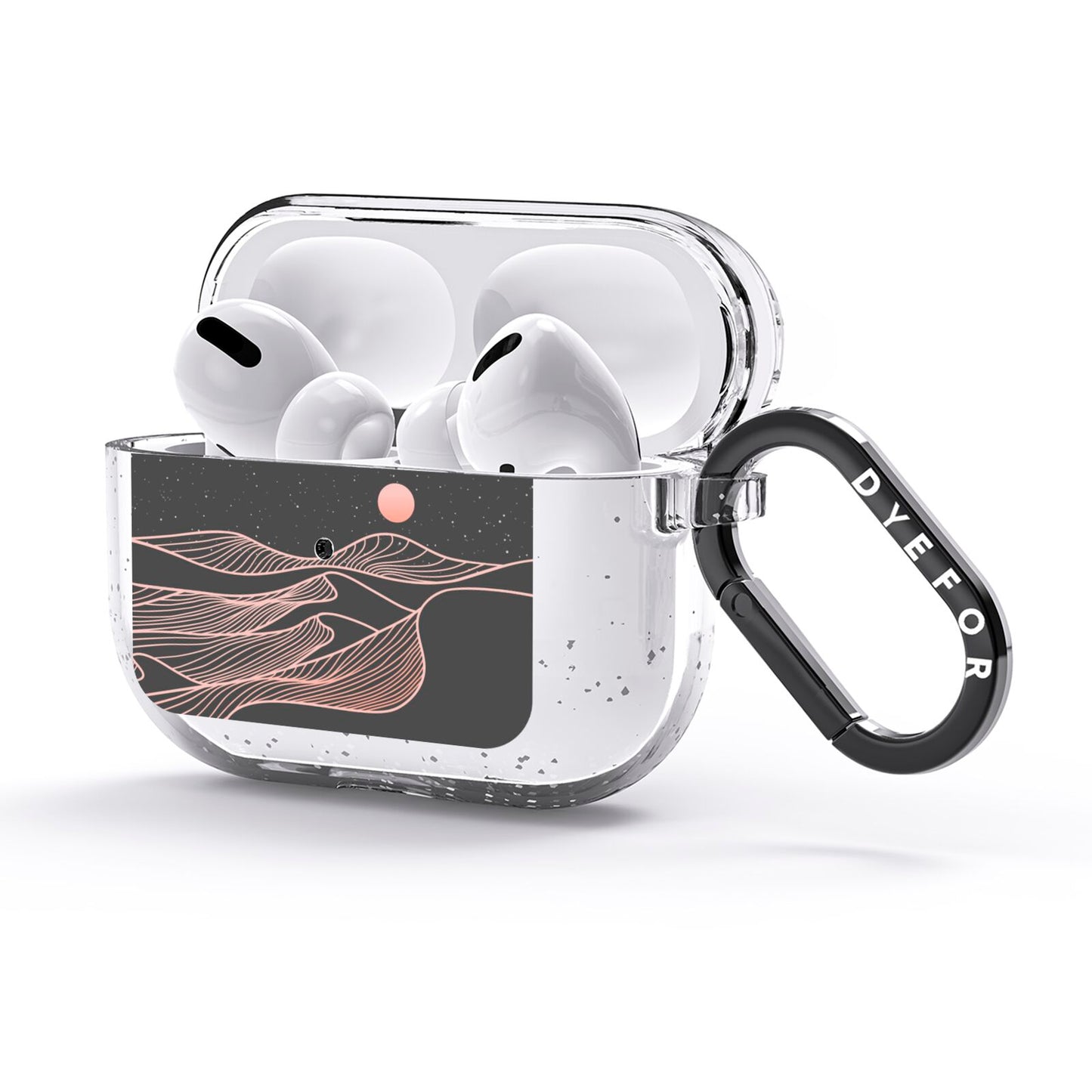 Abstract Sunset AirPods Glitter Case 3rd Gen Side Image