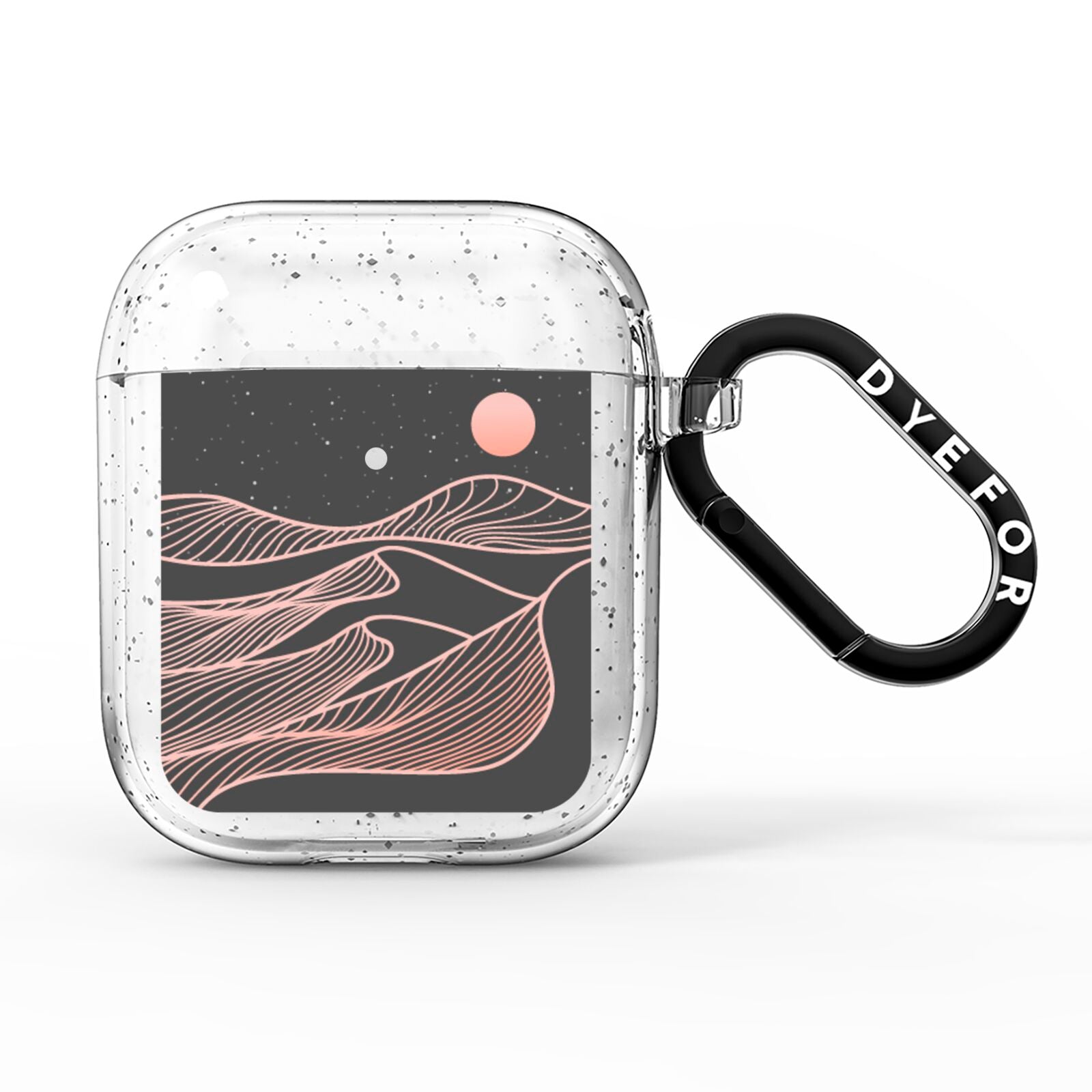 Abstract Sunset AirPods Glitter Case