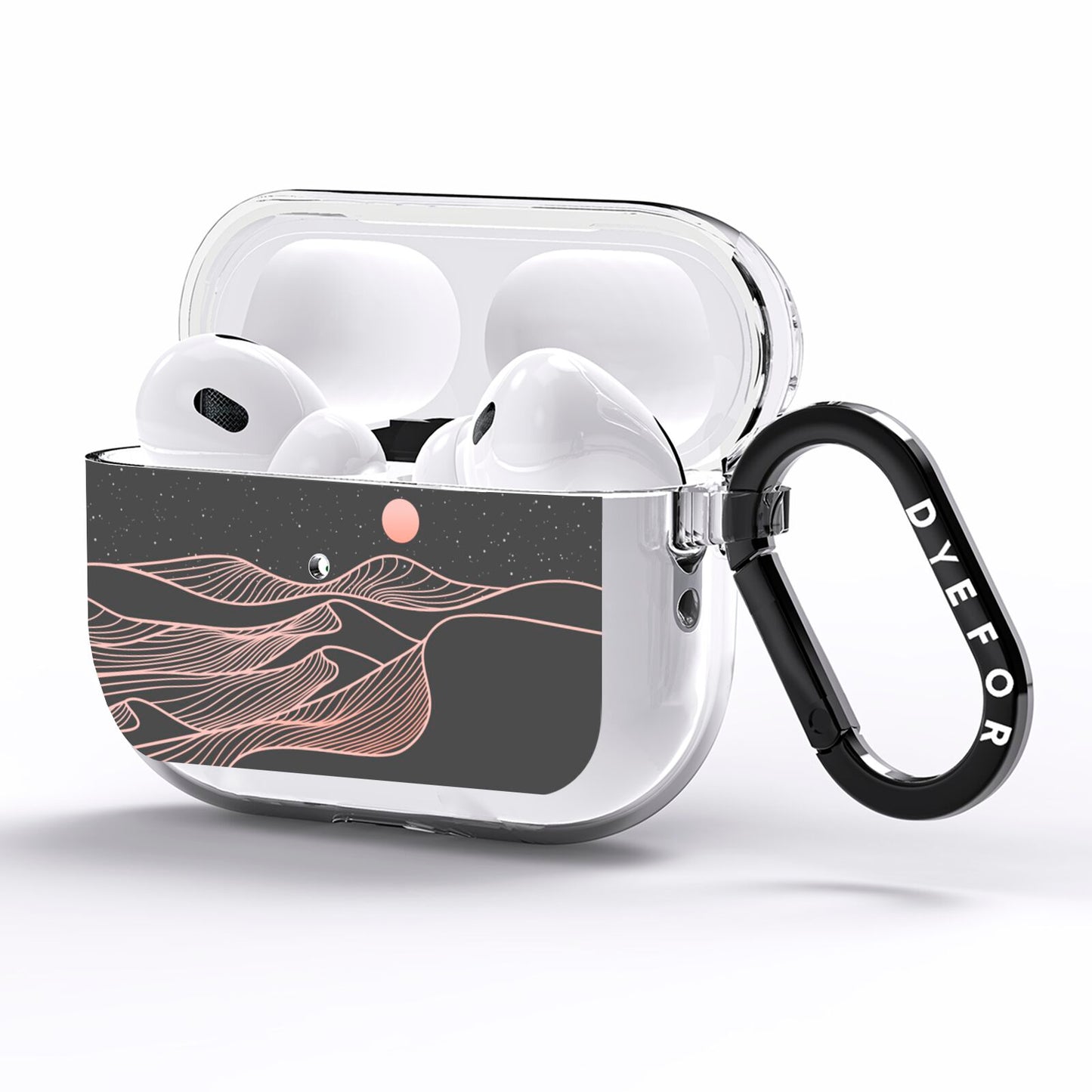 Abstract Sunset AirPods Pro Clear Case Side Image