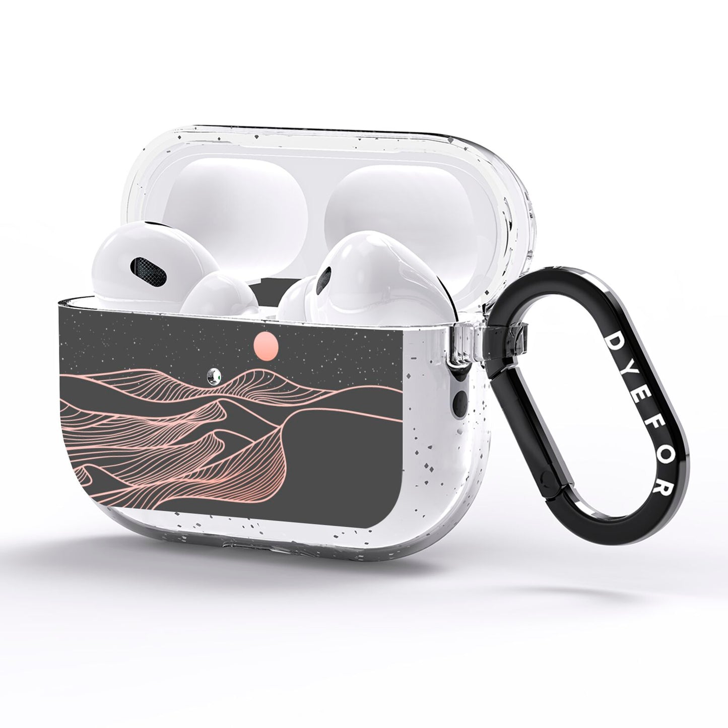Abstract Sunset AirPods Pro Glitter Case Side Image