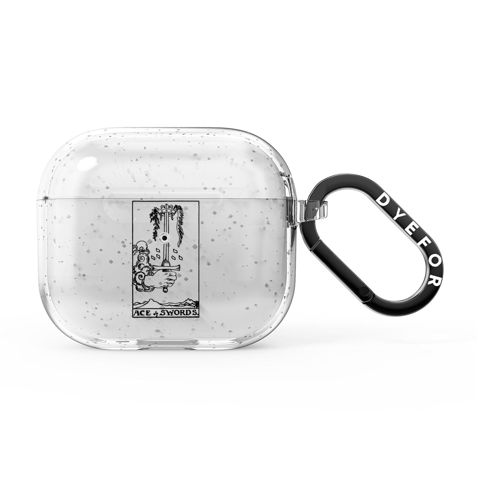 Ace of Swords Monochrome AirPods Glitter Case 3rd Gen