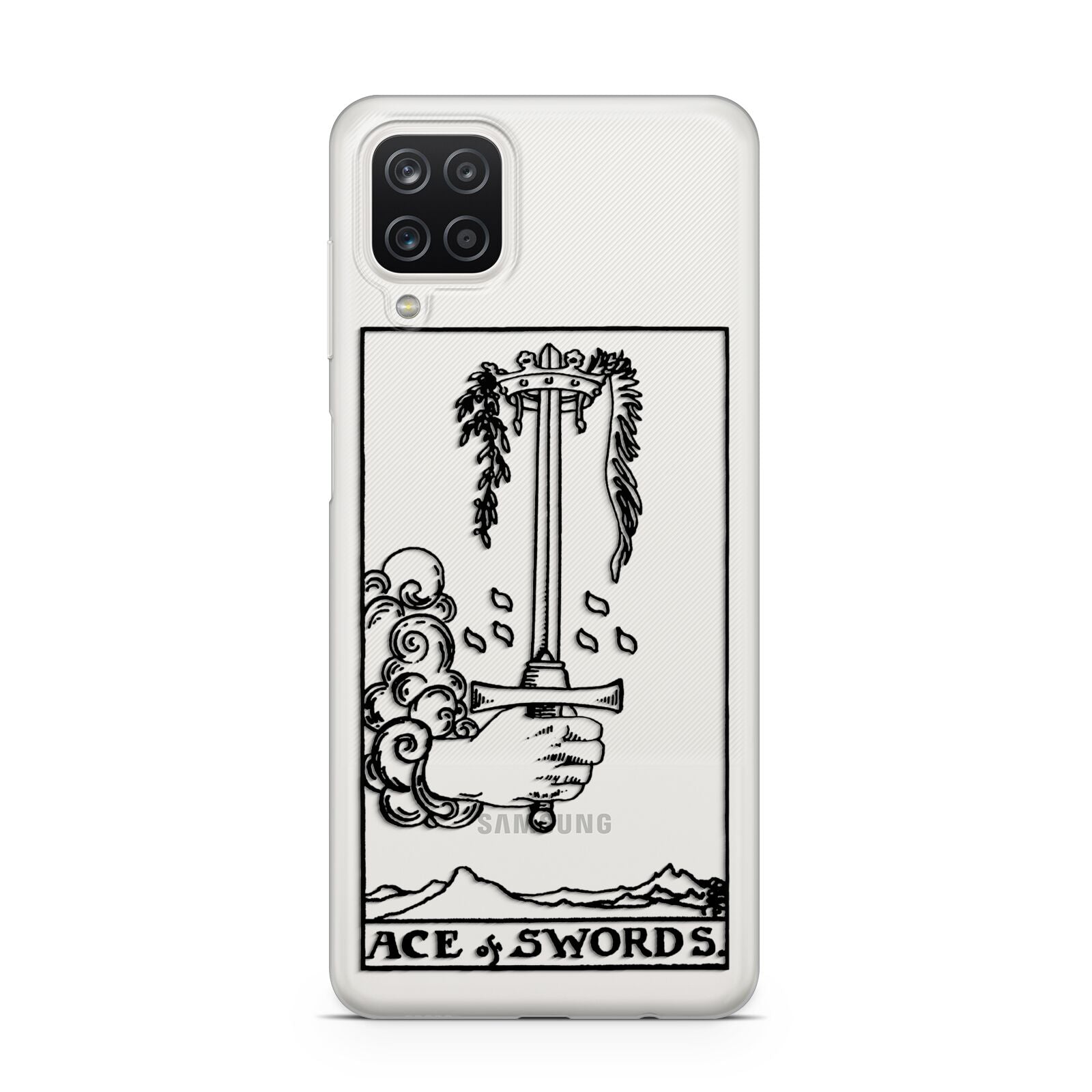 Ace of Swords Monochrome Samsung A12 Case