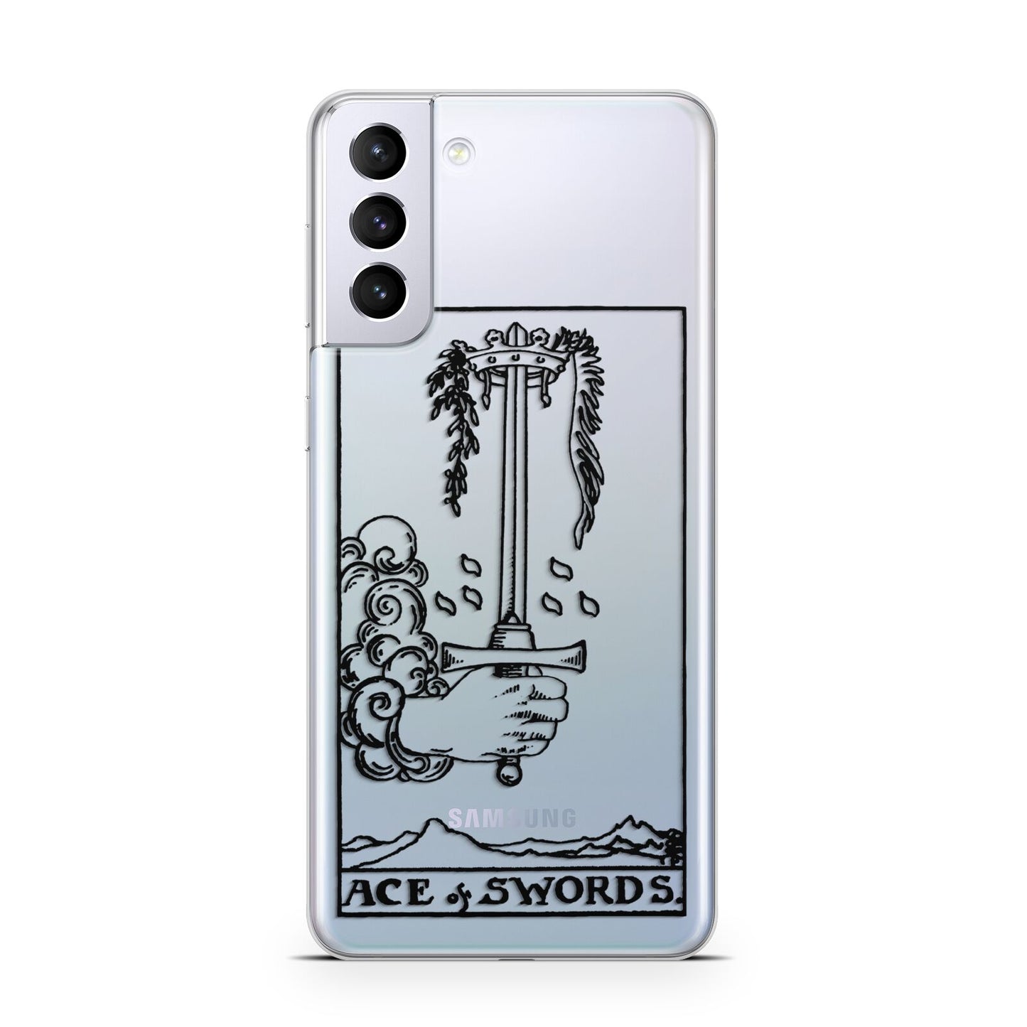 Ace of Swords Monochrome Samsung S21 Plus Case