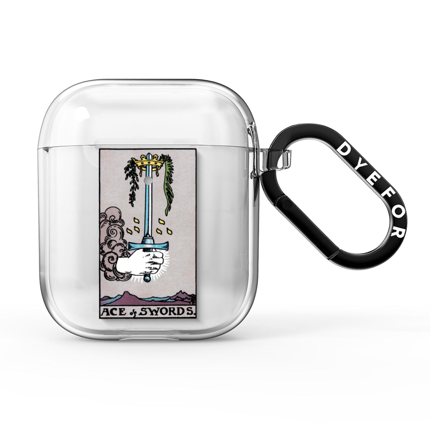 Ace of Swords Tarot Card AirPods Clear Case