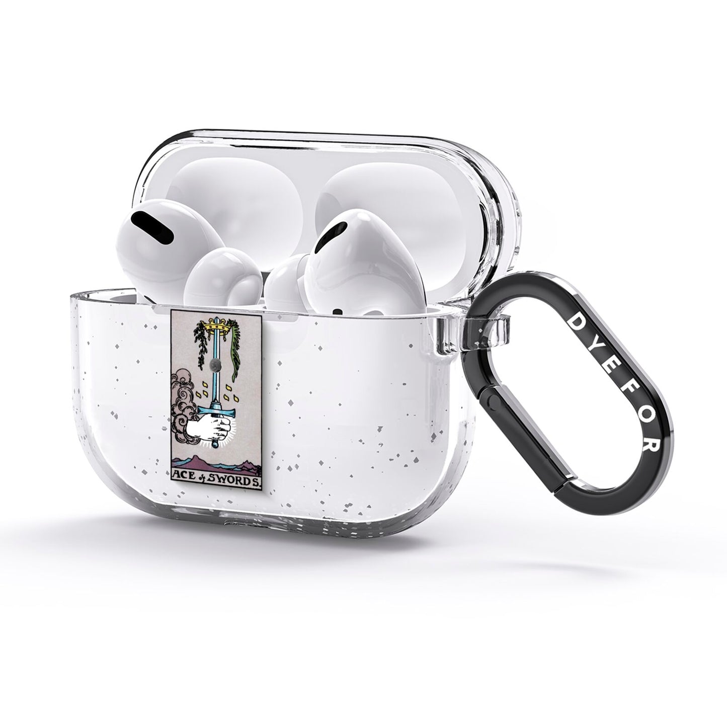 Ace of Swords Tarot Card AirPods Glitter Case 3rd Gen Side Image