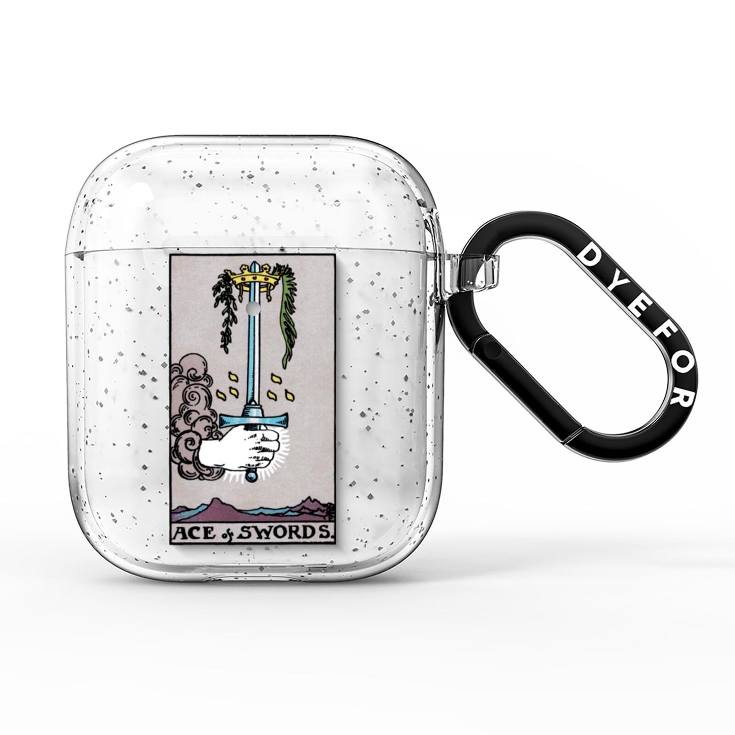 Ace of Swords Tarot Card AirPods Glitter Case